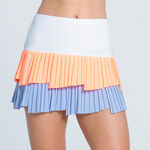Lucky in Love Clothing Lucky in Love Fly Pleated 13in Skirt Women-Light Blue,Apricot
