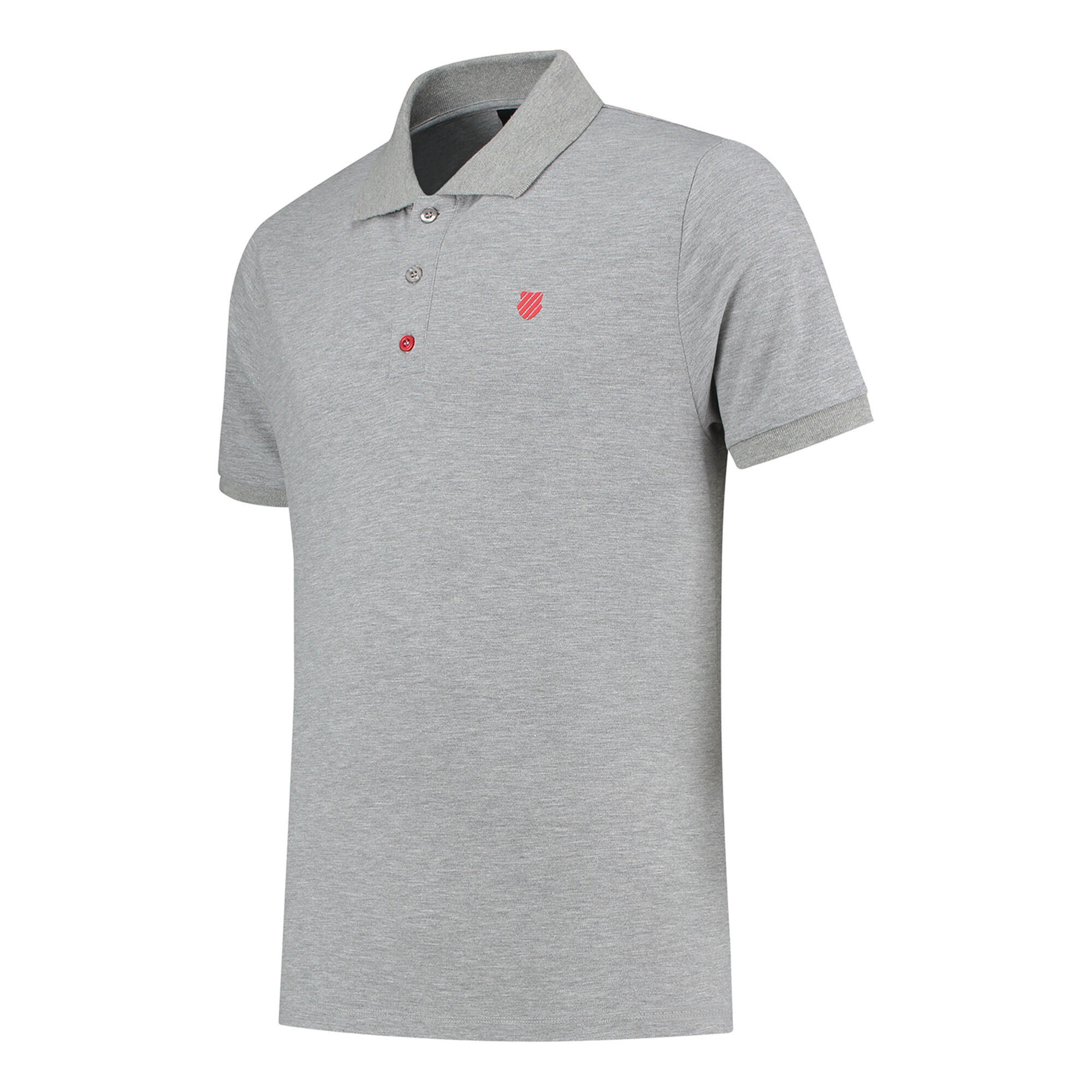 buy KSwiss Heritage Pique Polo Men Lightgrey, Red online TennisPoint