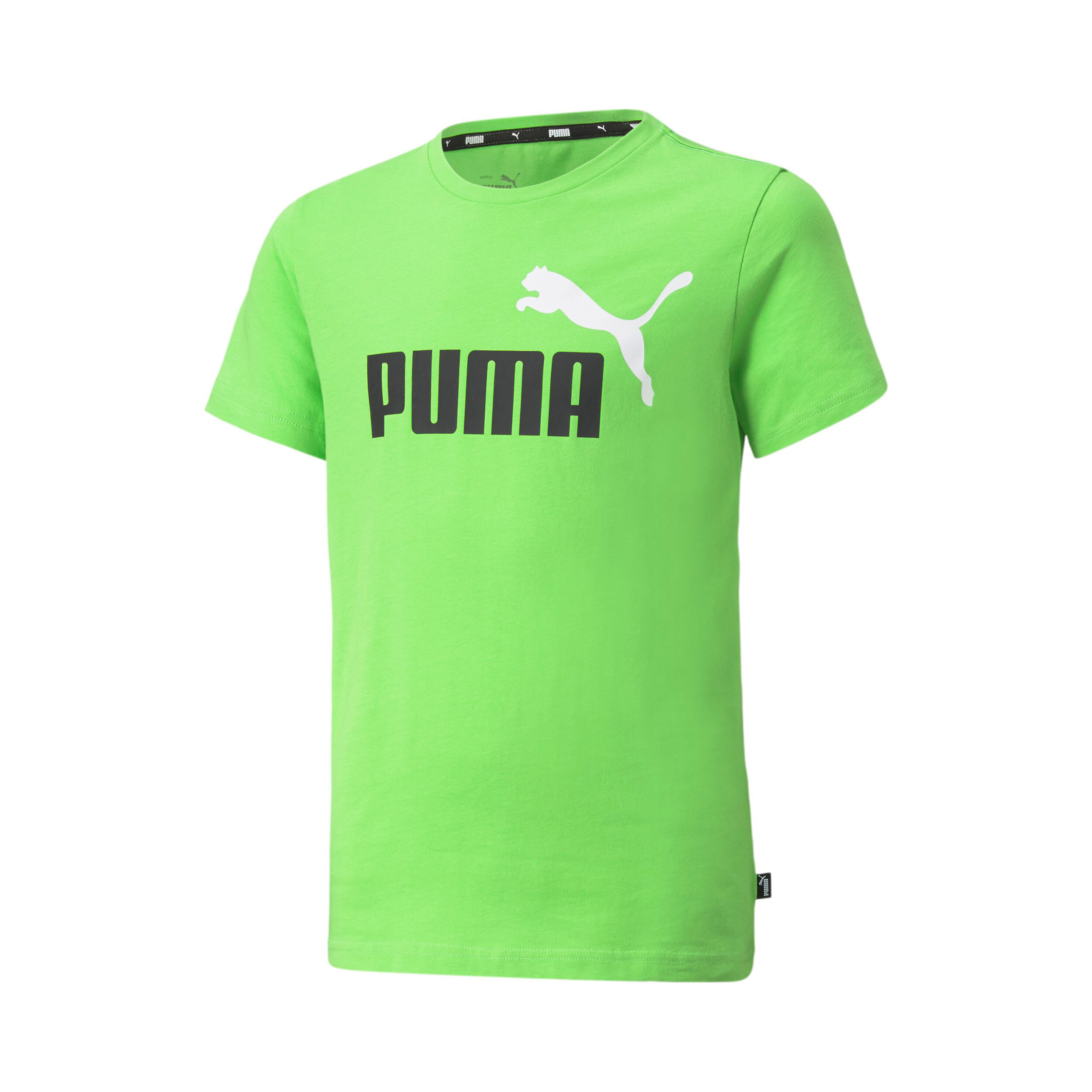 Essential Colorblock Logo T Shirt Boys Light Green Dark Blue