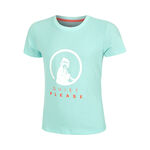 Quiet Please Clothing Quiet Please Wild Baseline Logo T-Shirt Girls-Turquoise,Multicoloured