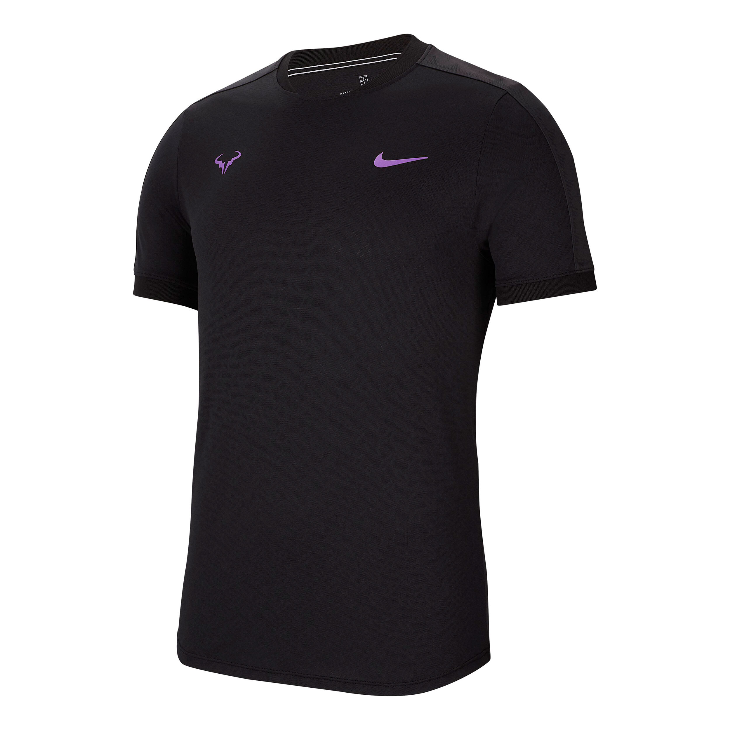 Rafael Nadal Court Aero React T Shirt Men Black Violet