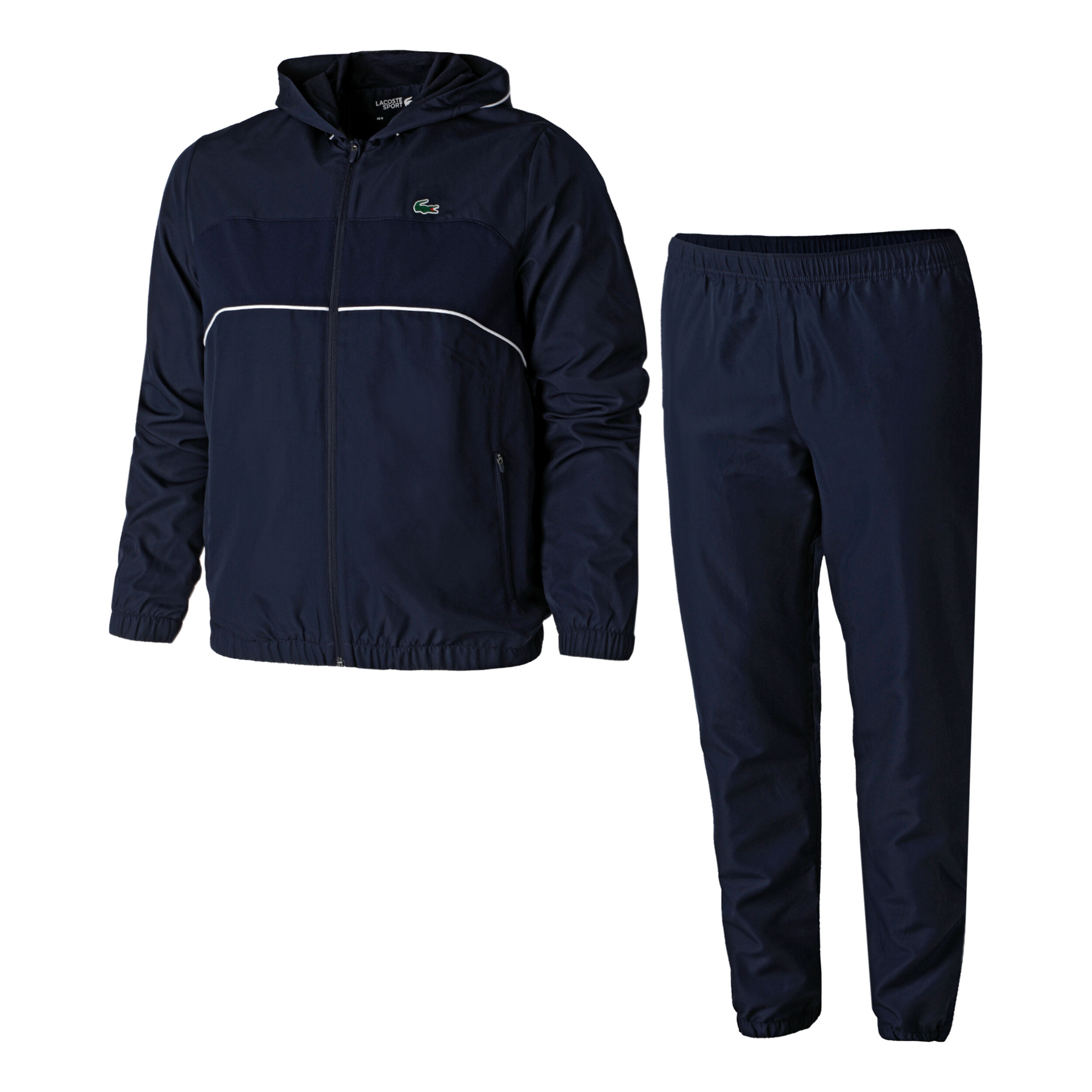 Navy blue lacoste tracksuit clearance