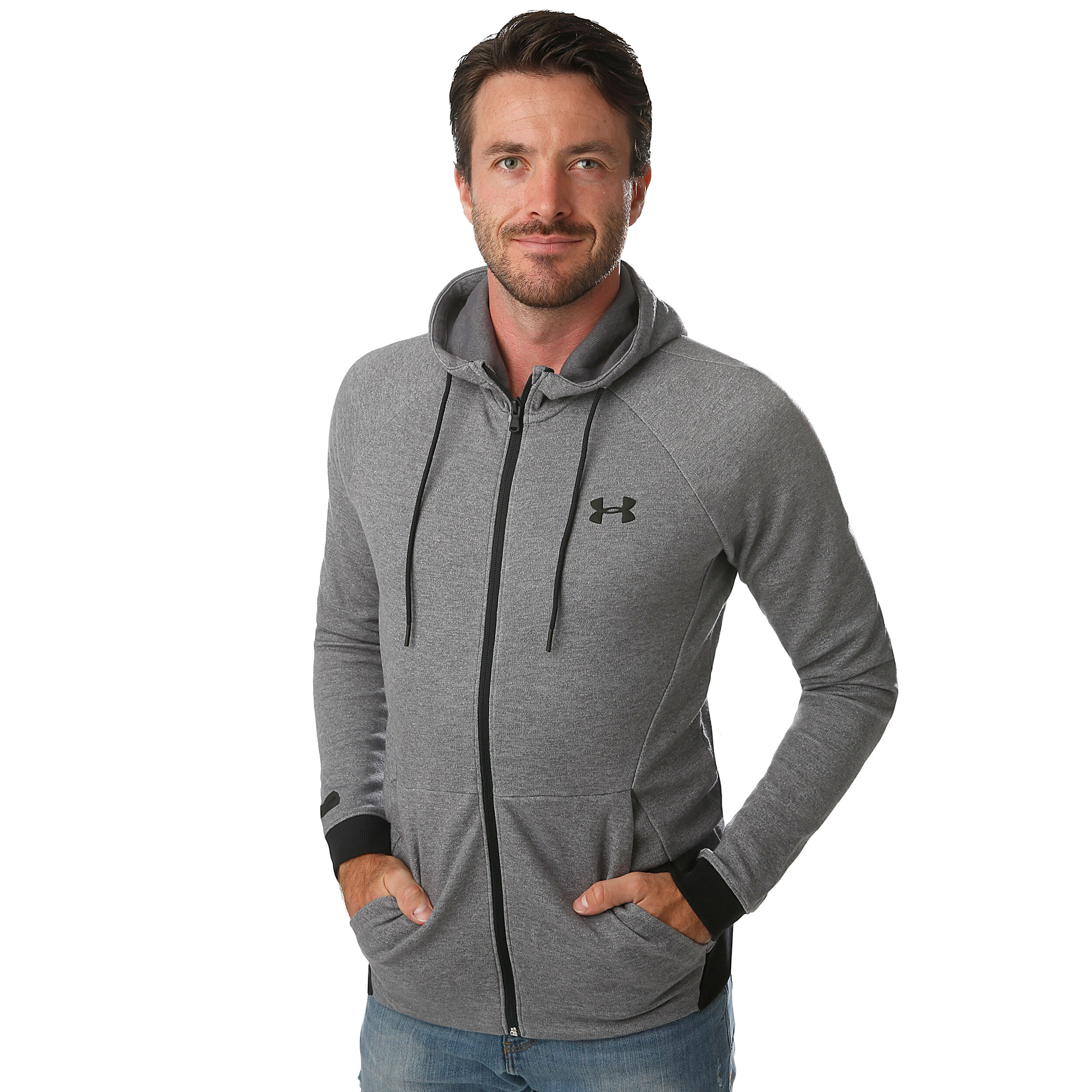 Unstoppable 2X Knit Full Zip Hoodie Men Grey Black