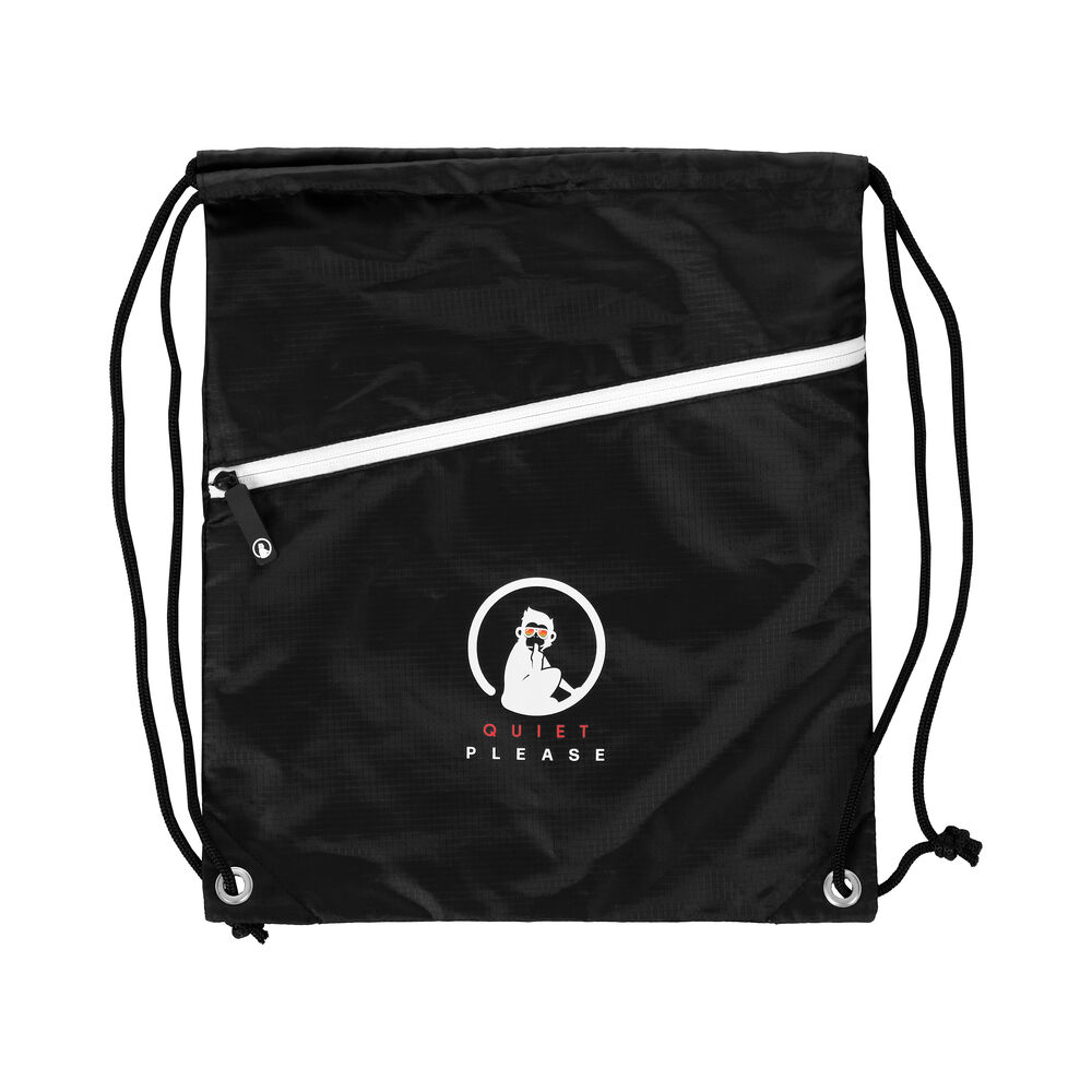 Quiet Please Shoe Bag black