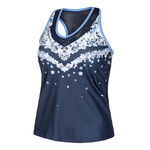 Lucky in Love Clothing Lucky in Love Forget Me Not With Bra Tank Top Women-Dark Blue,White