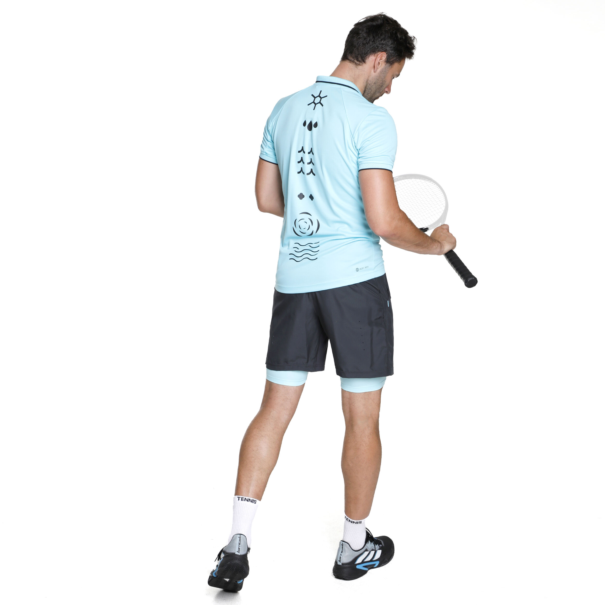 Buy adidas Paris 2in1 Shorts Men Dark Grey Turquoise online