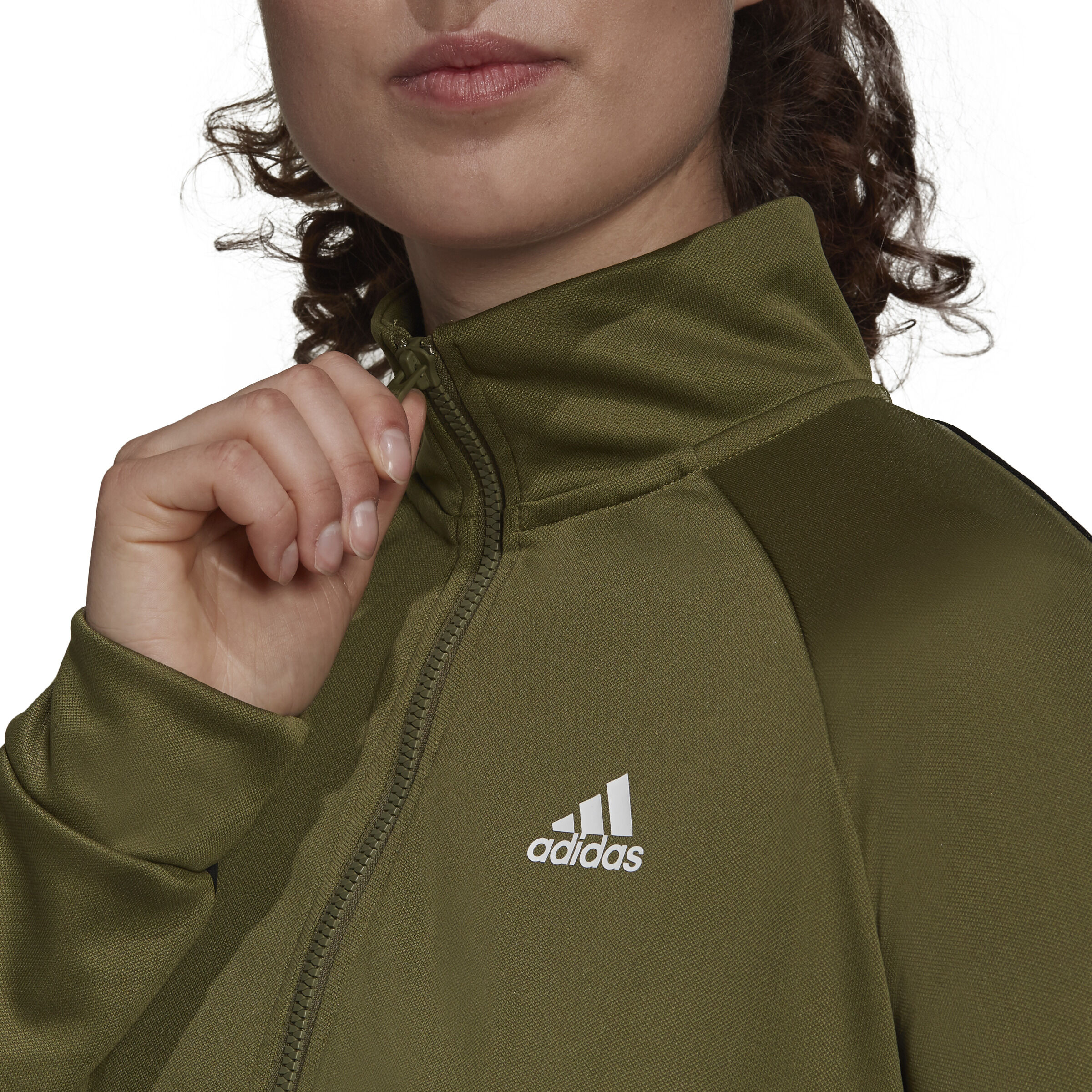 Army green adidas tracksuit womens deals