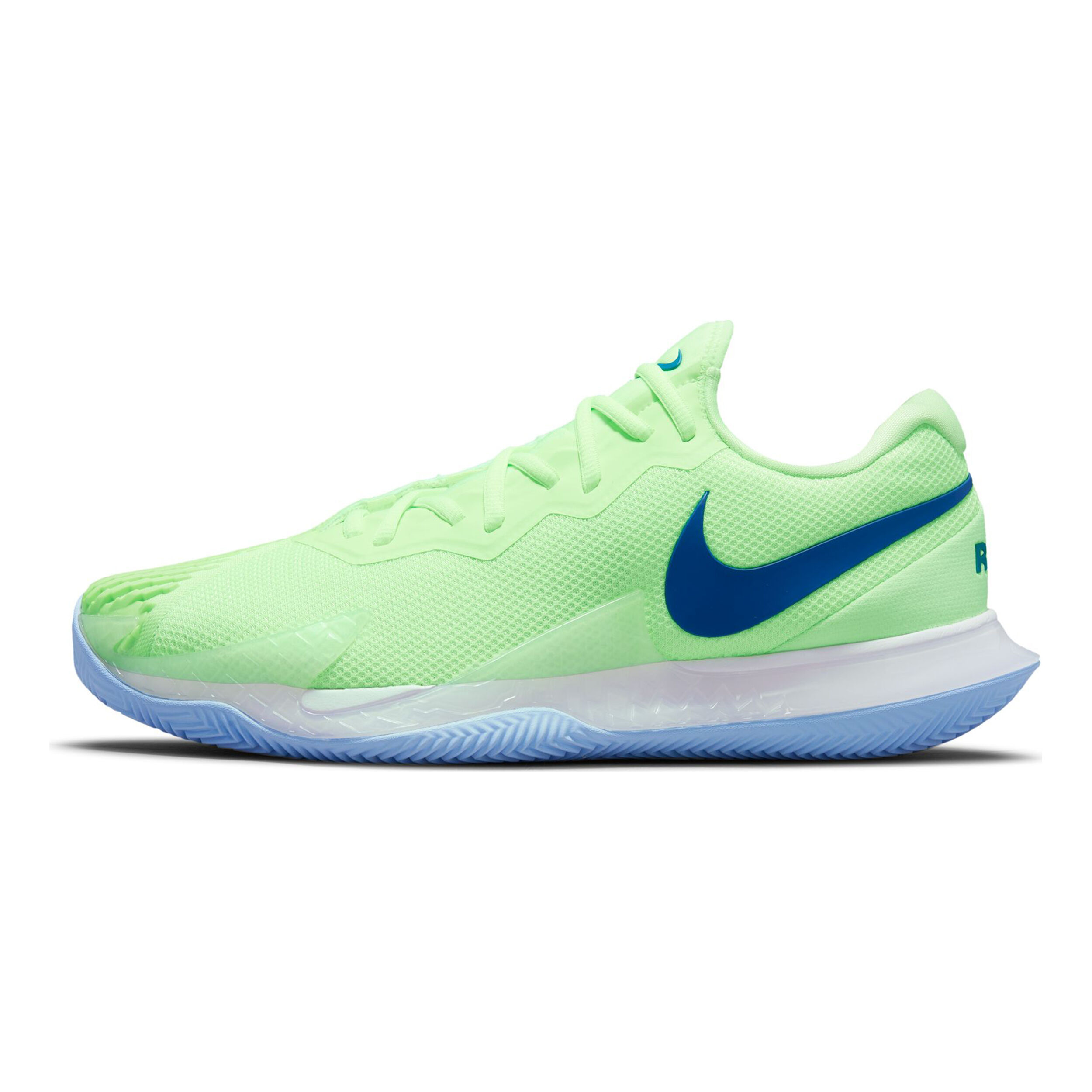 Rafael Nadal Air Zoom Vapor Cage 4 Clay Court Shoe Men Neon Green Blue