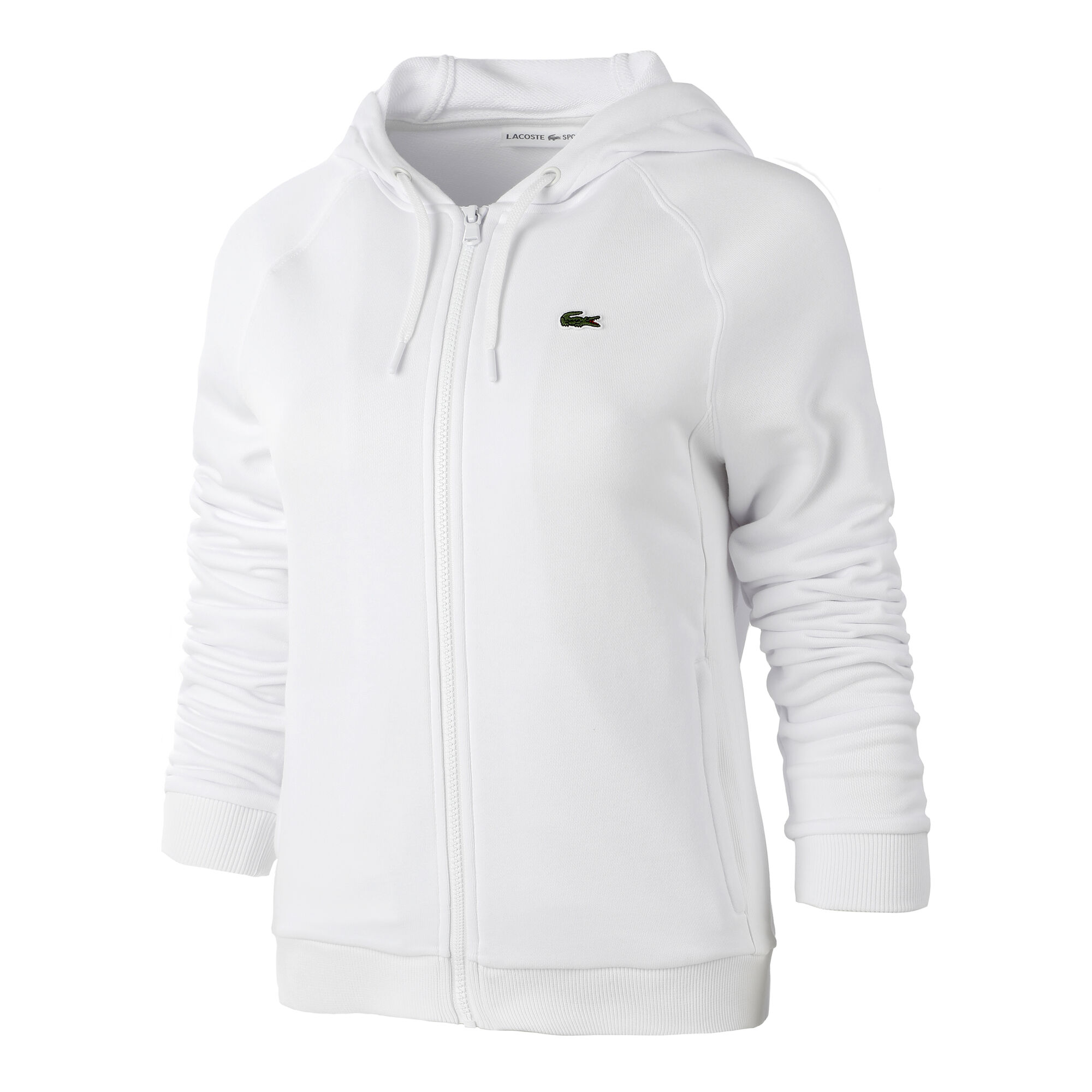 Buy Lacoste Zip Hoodie Women White, Dark Green online | Tennis Point UK