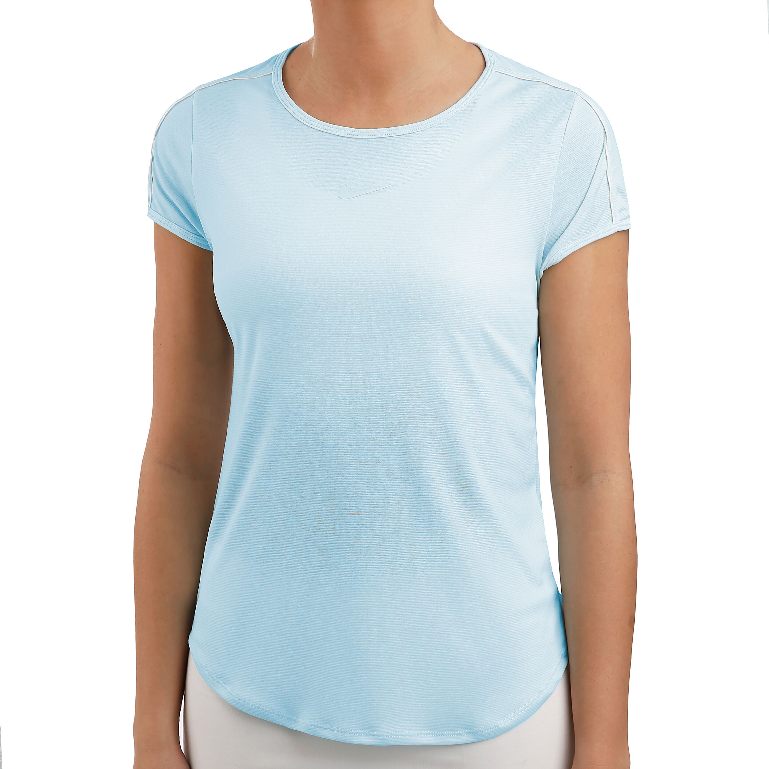 Light blue nike shirt women's clearance