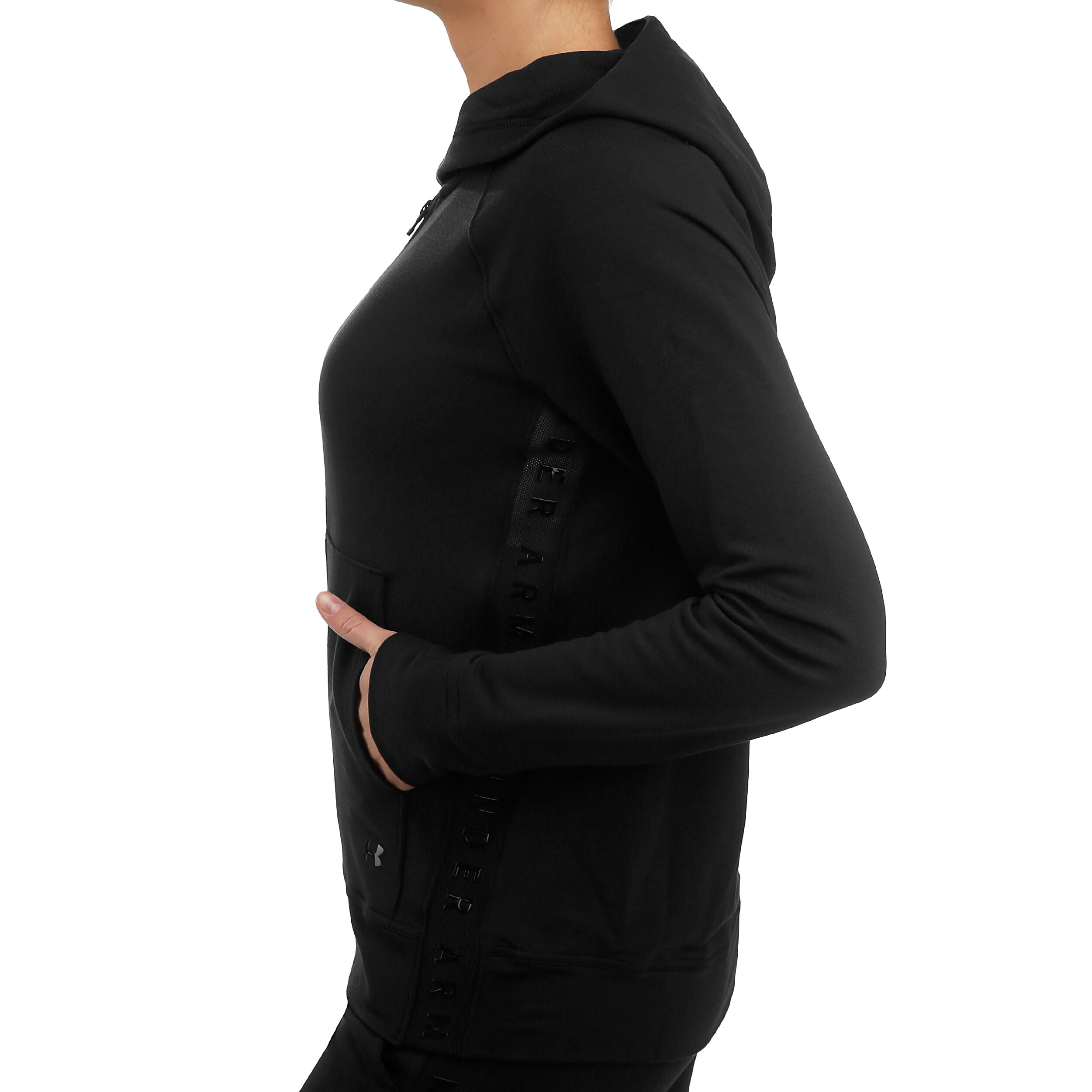 Buy Under Armour Featherweight Zip Hoodie Women Black Dark Grey online Tennis Point UK
