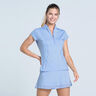 Swing Zip T-Shirt Women-Light Blue