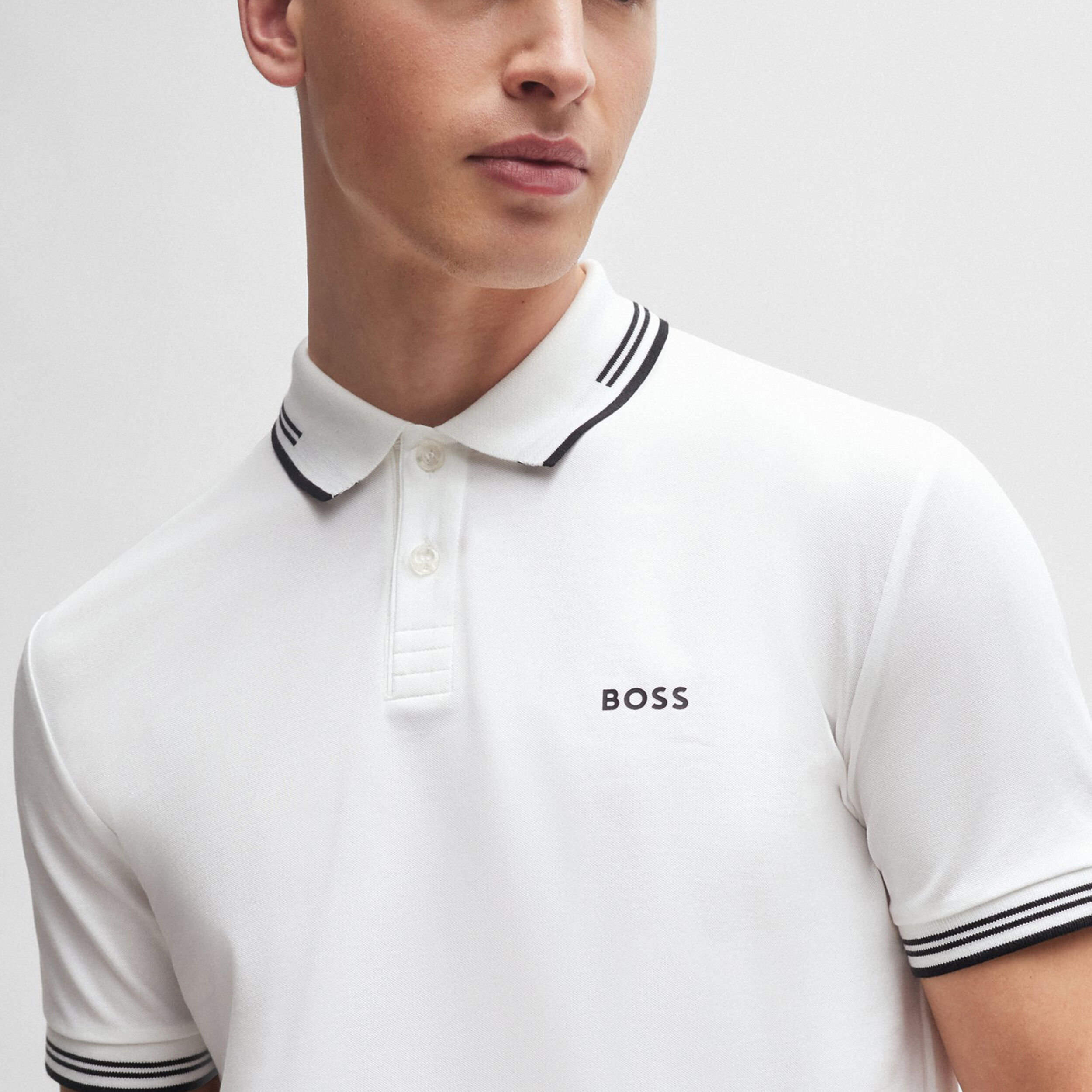 Buy BOSS Paul Slim Fit Polo Men White online Tennis Point UK