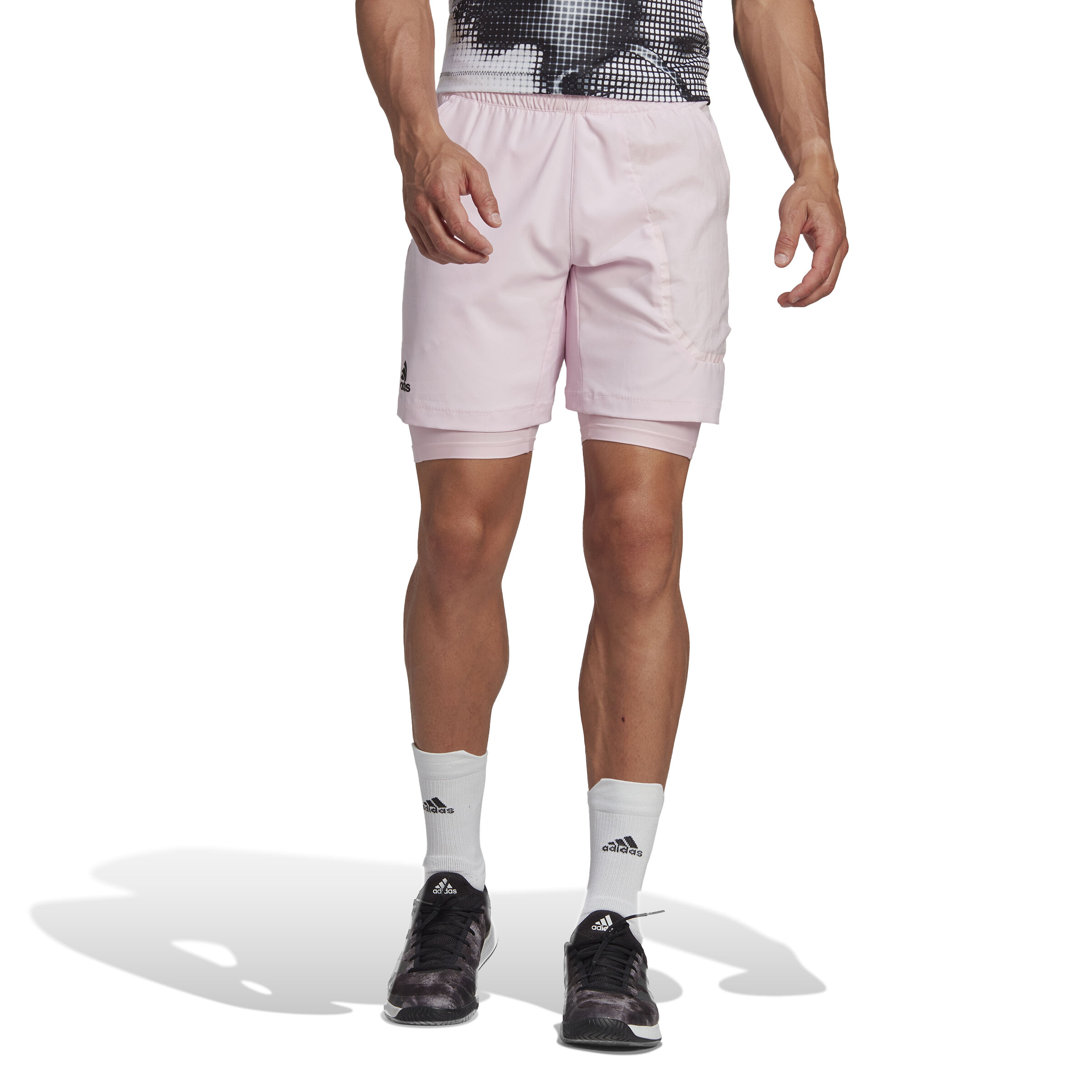 Adidas pink sales shorts mens