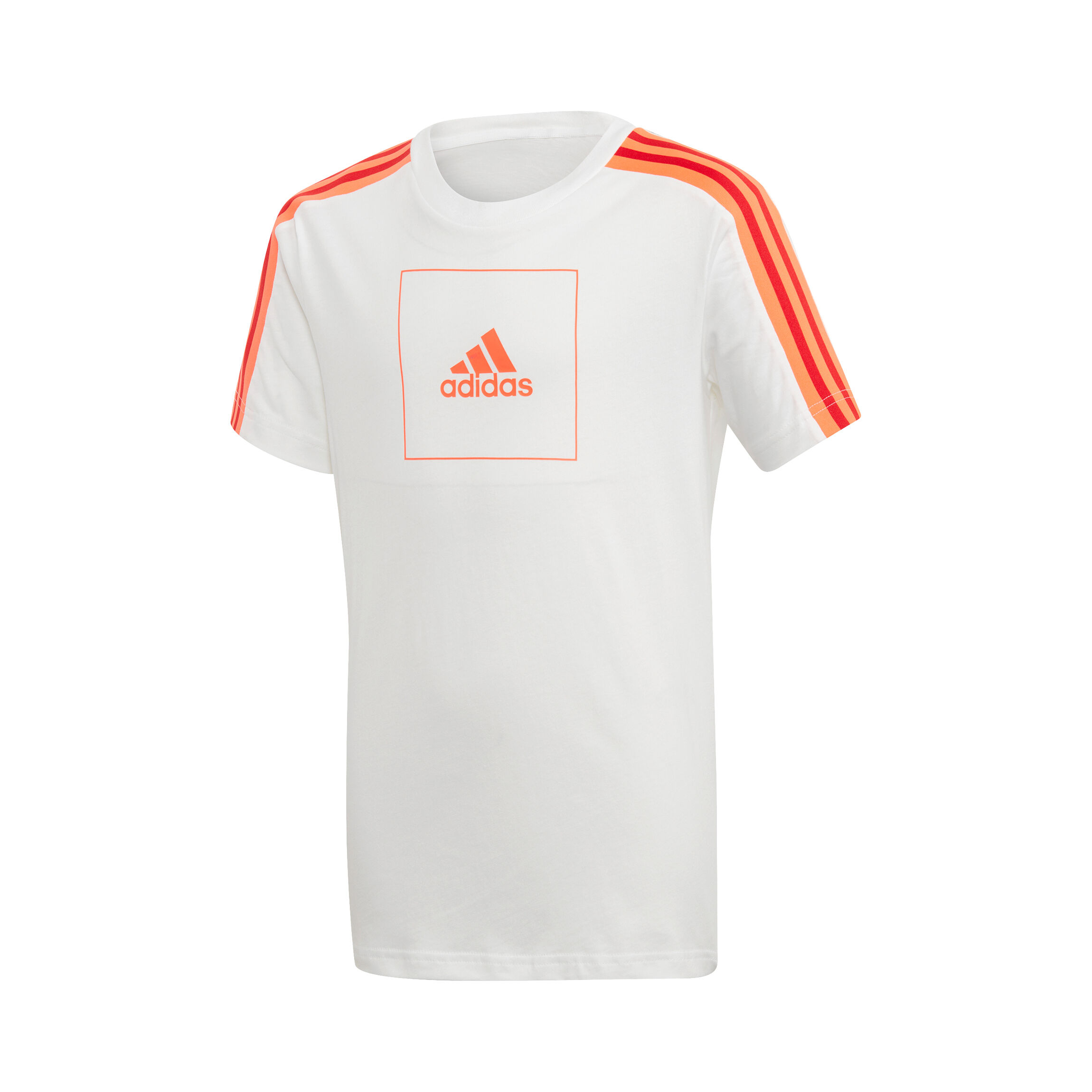White and orange discount adidas t shirt