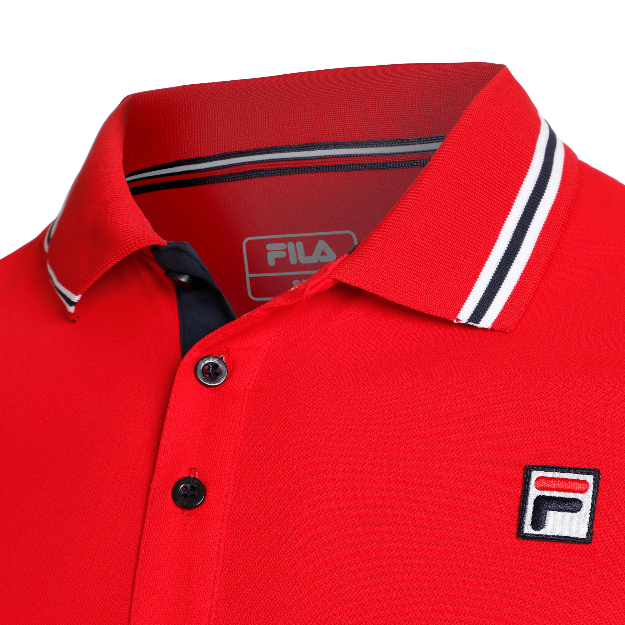 Buy Fila Piro Polo Men Red, White online | Tennis Point UK