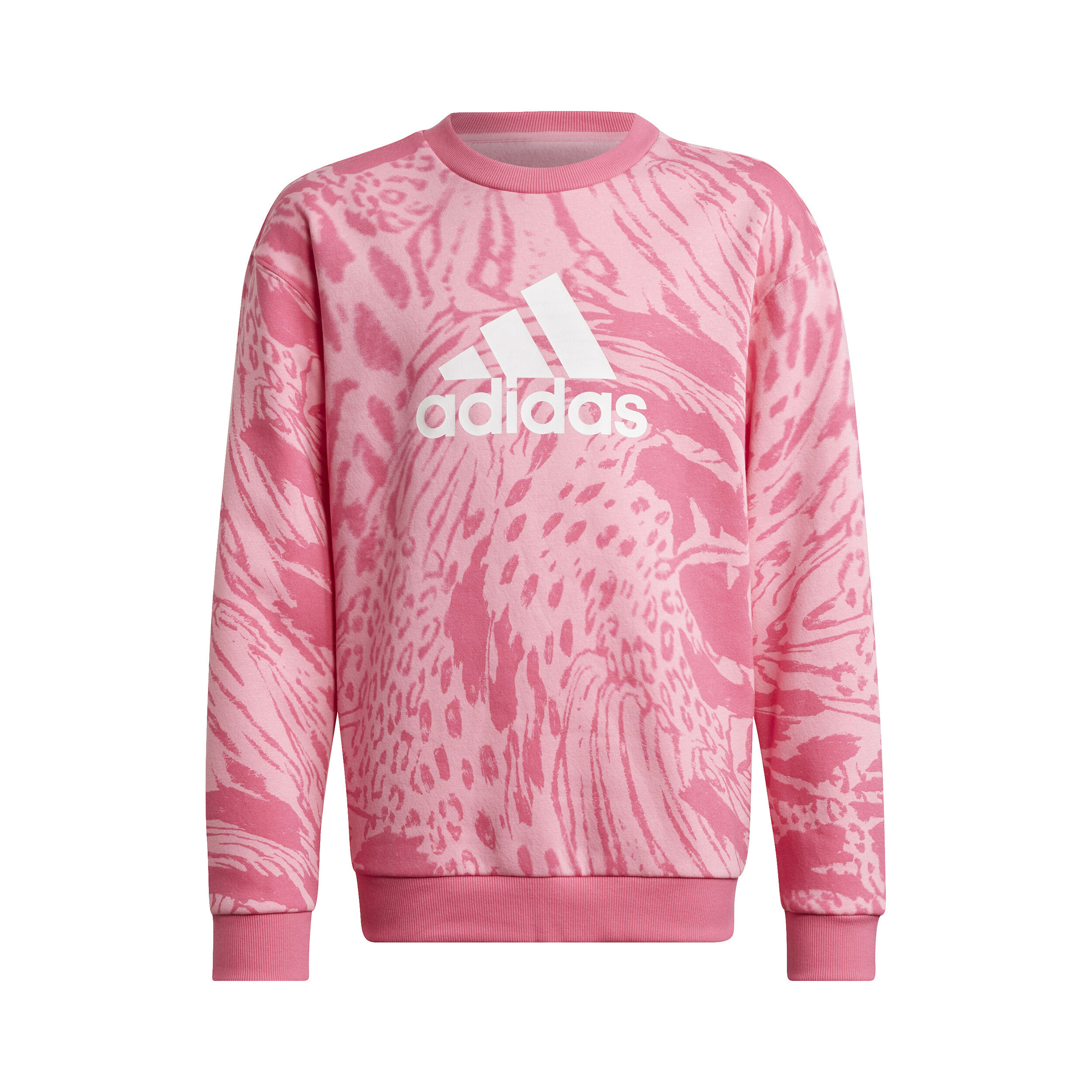 Future Icon All Over Print Crew Sweatshirt Girls Pink