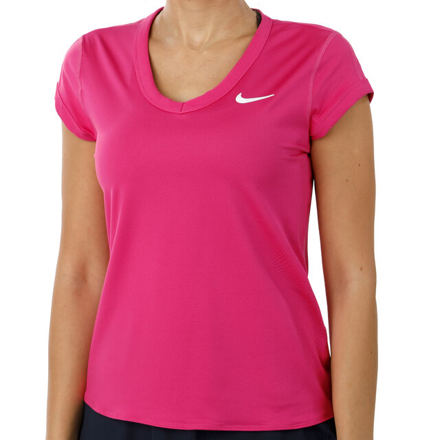buy Nike Court Dry TShirt Women Pink, White online TennisPoint