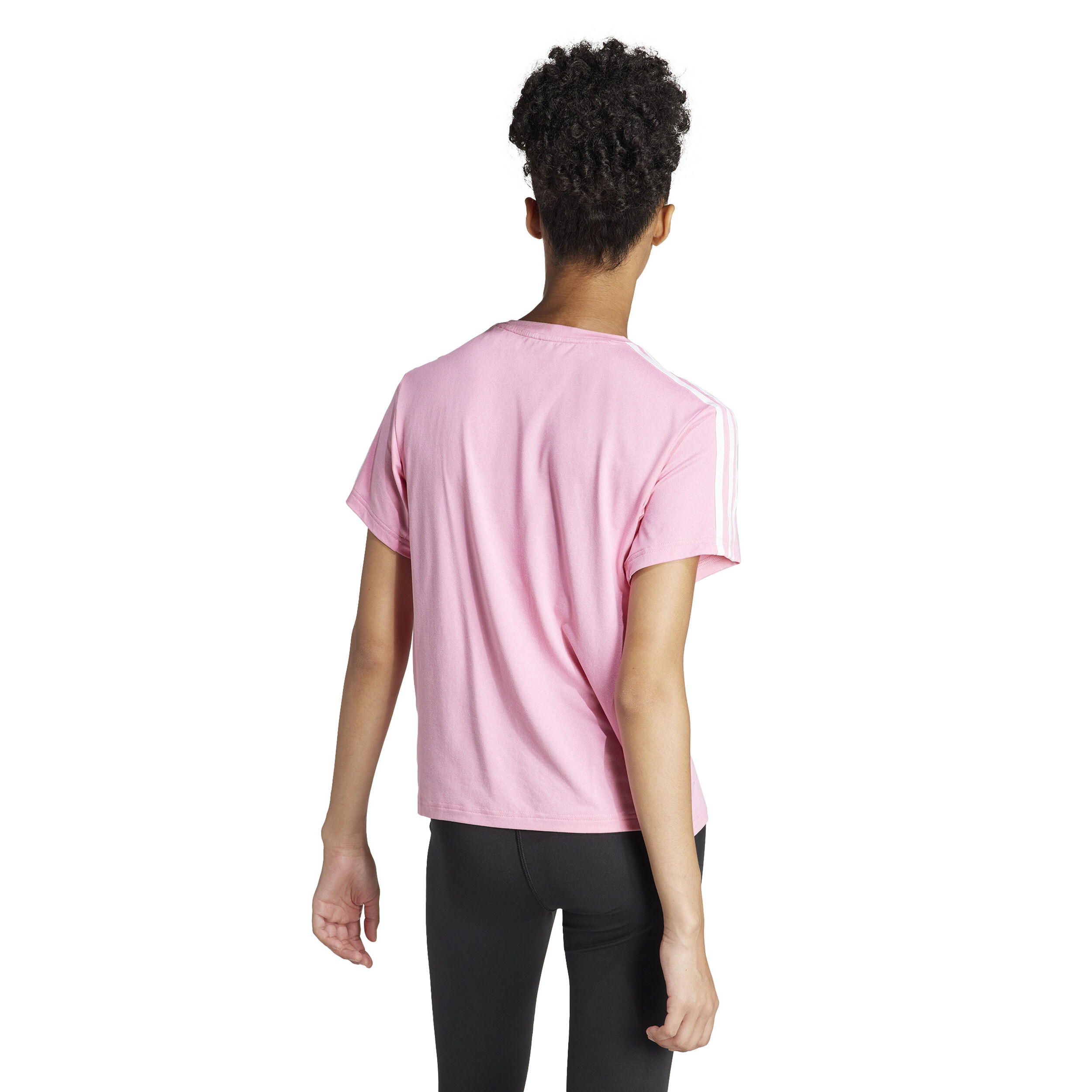 Adidas 3 stripe sales tee pink