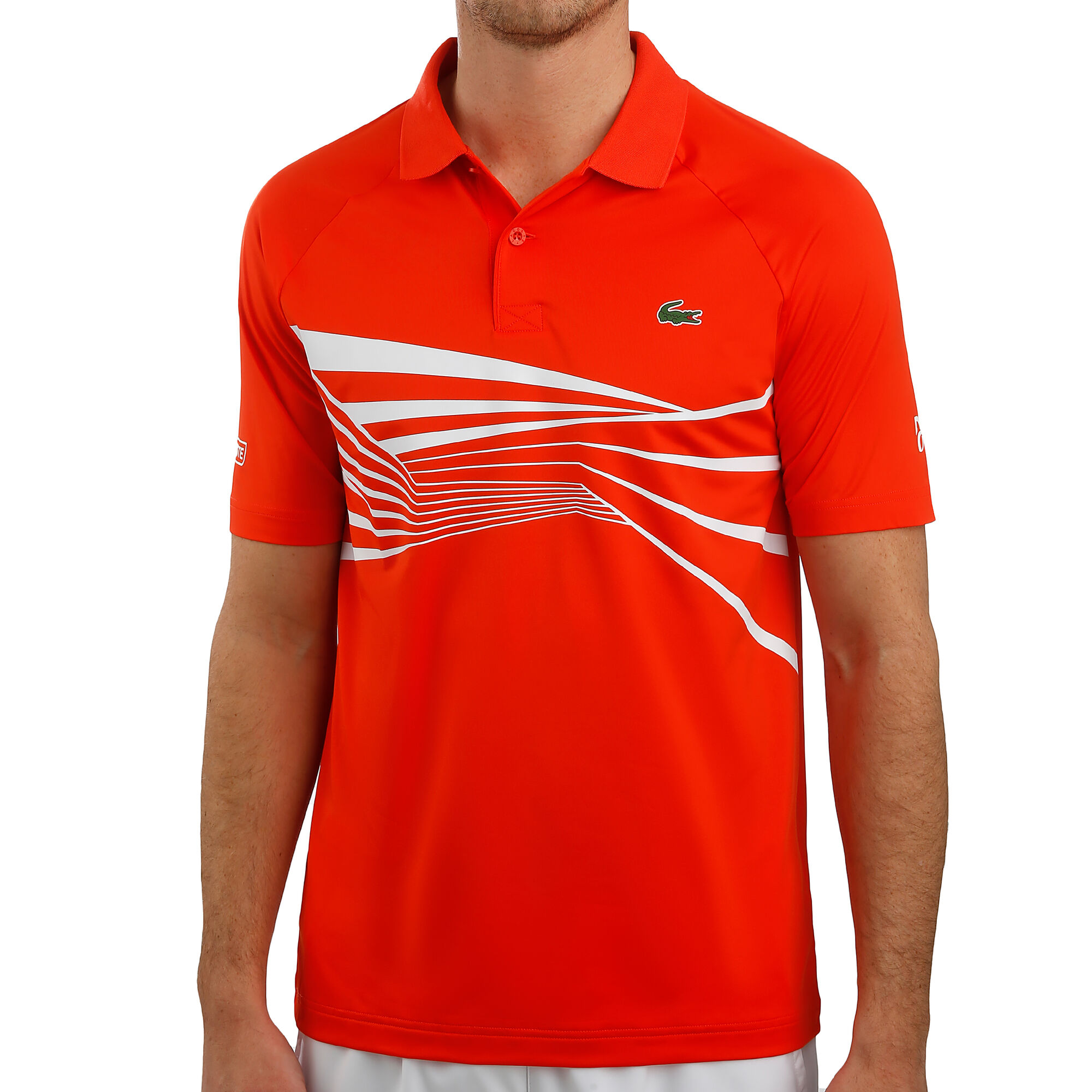 buy Lacoste Novak Djokovic Indian Wells Polo Men - Red, White online ...