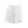 Minimal High Waist Skirt Women-White,Silver