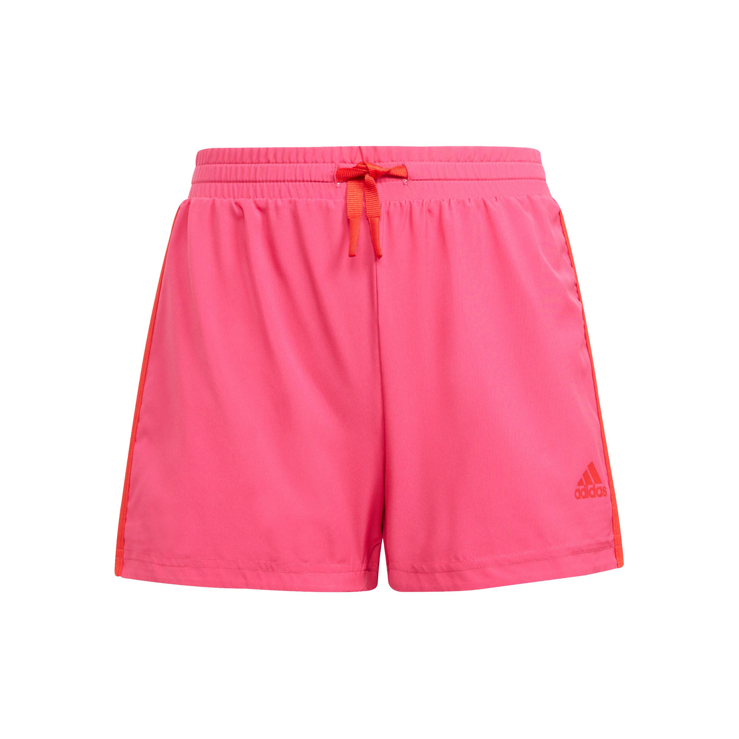 Girls pink adidas on sale shorts