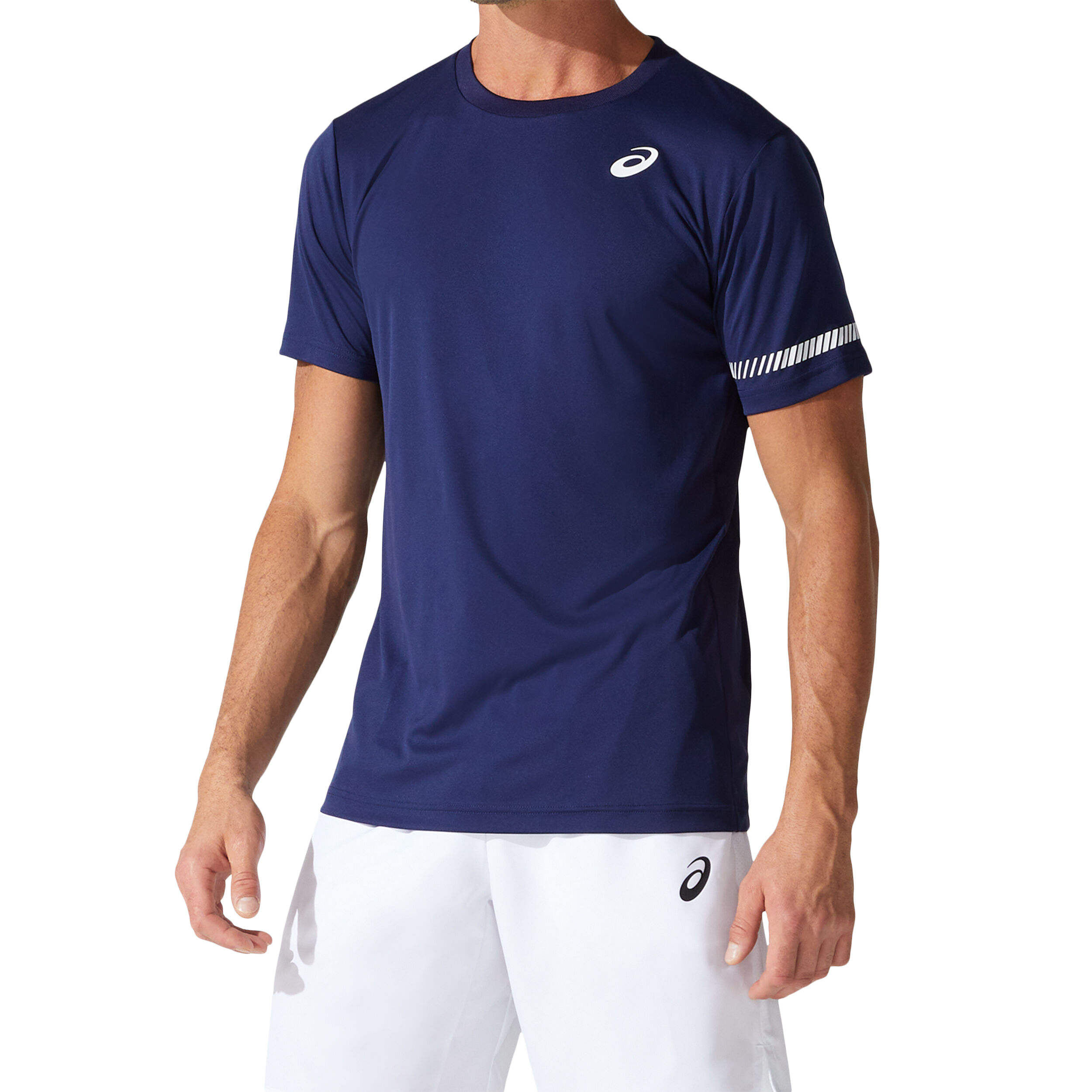 Buy ASICS T Shirt Men Dark Blue White online Tennis Point UK