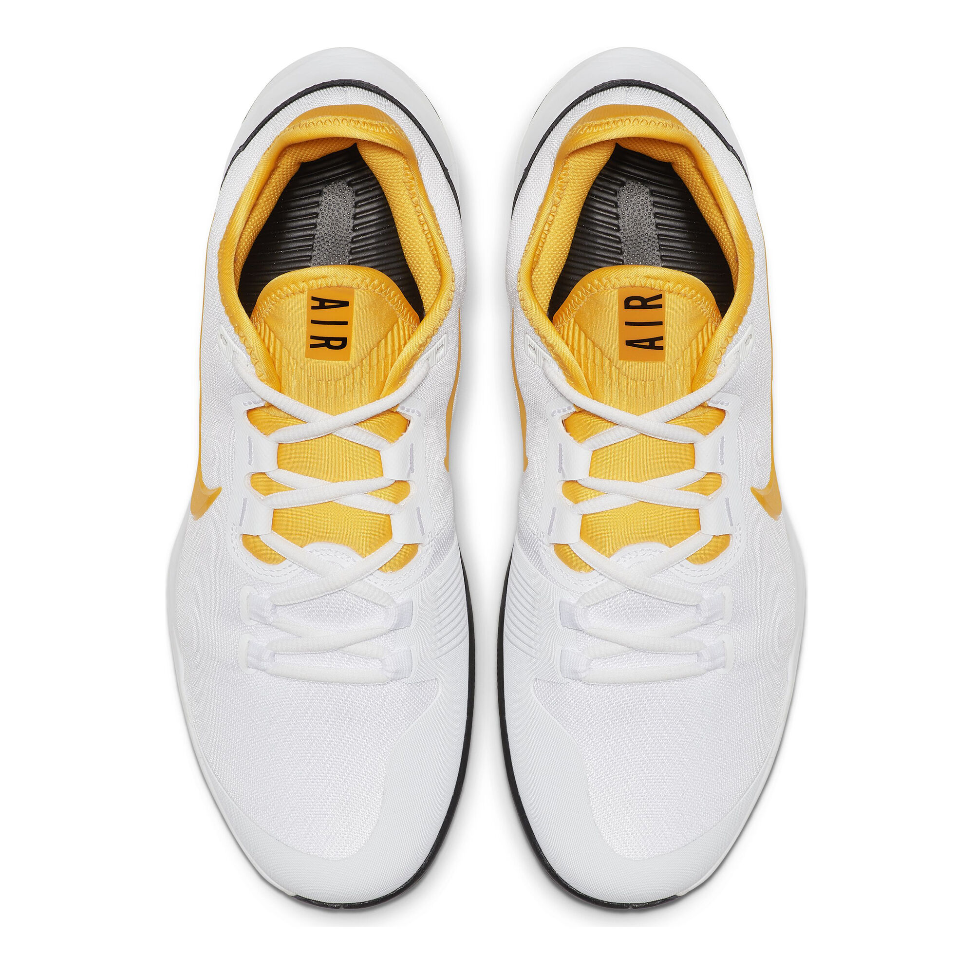 nike white and gold tennis shoes
