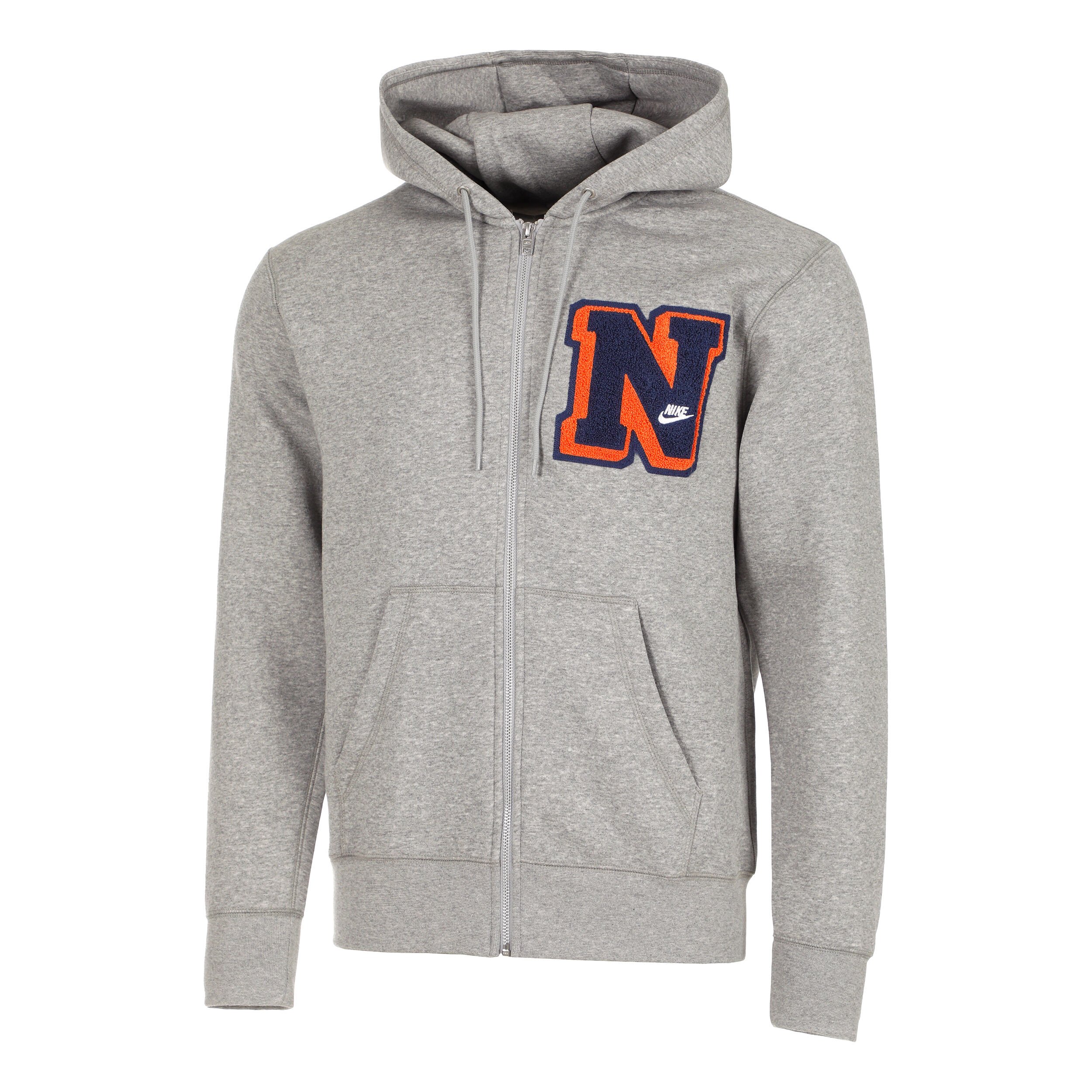 Nike Club Full Zip Hoodie Men Grey | Tennis-Point