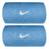 Swoosh Classic Doublewide Wristband Unisex - blue, white