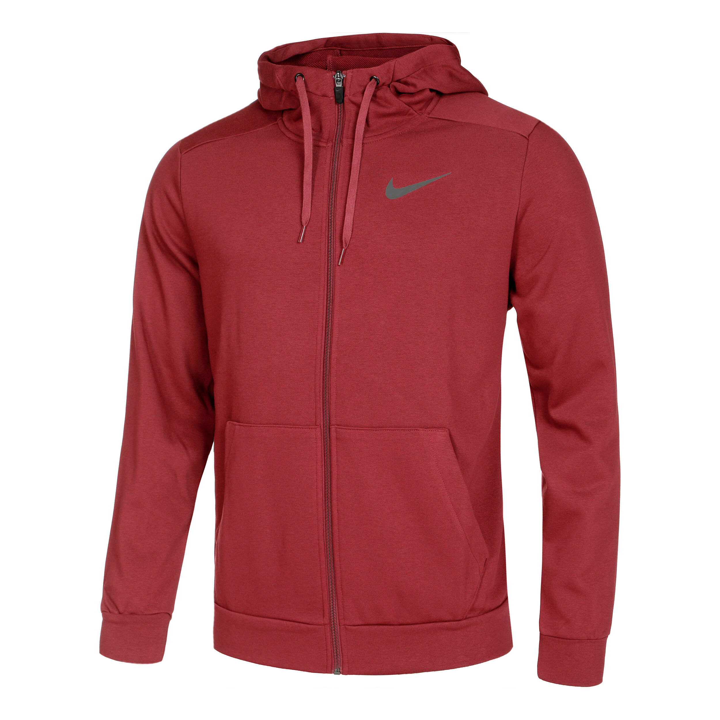 Dri Fit Zip Hoodie Men Dark Red