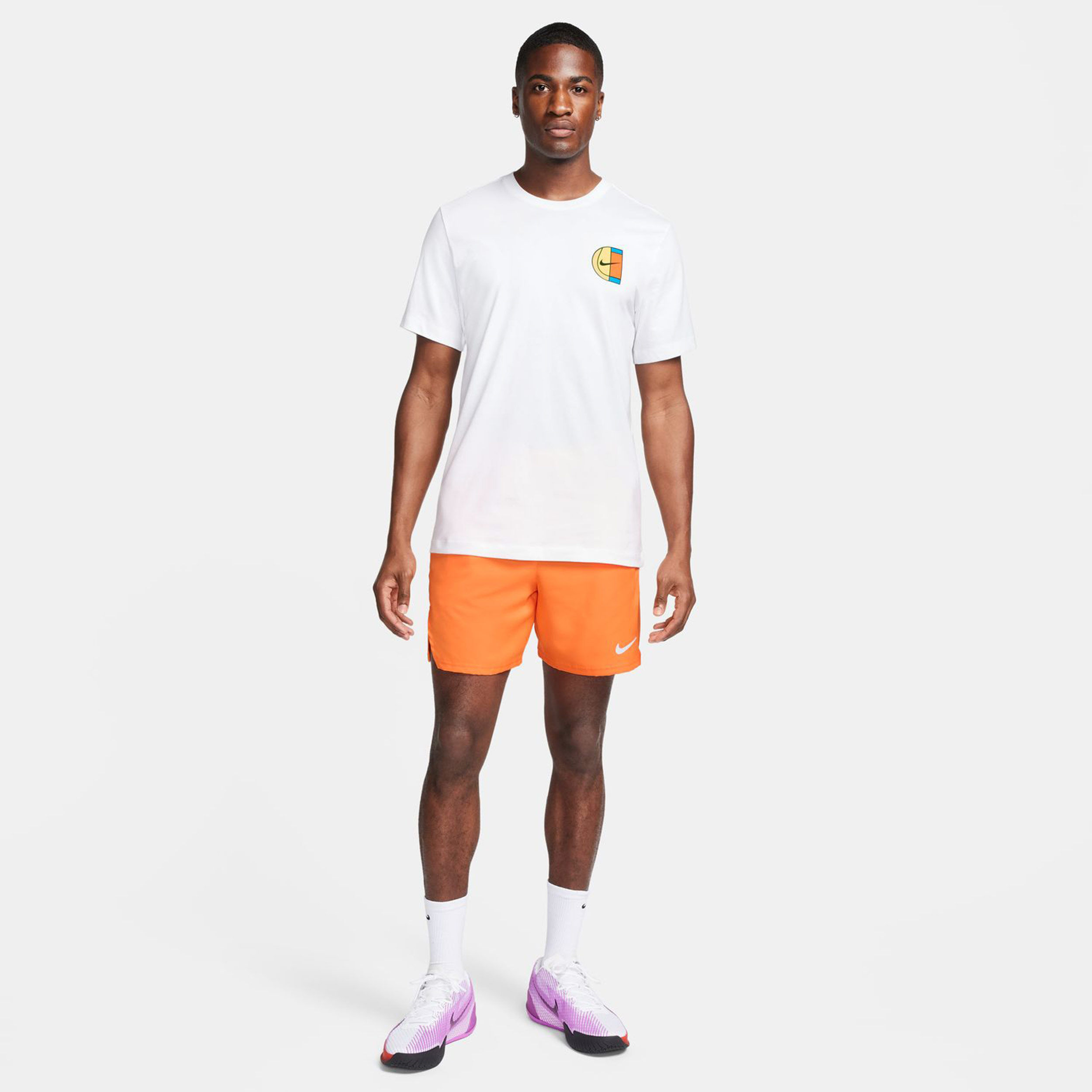 White and hotsell orange shorts