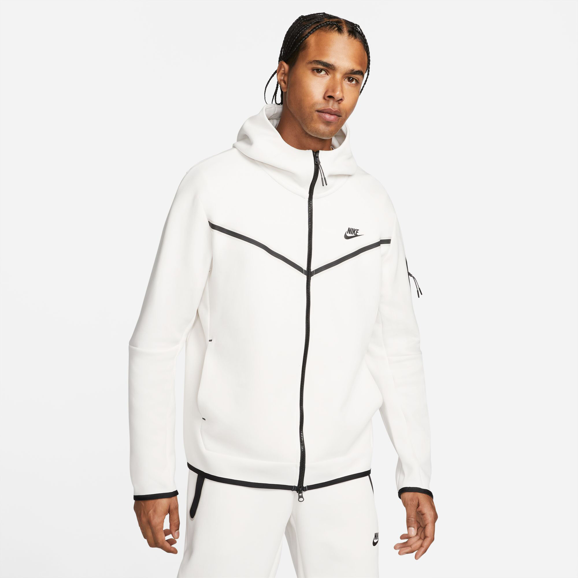 Sportswear Tech Fleece Zip Hoodie Men White Black