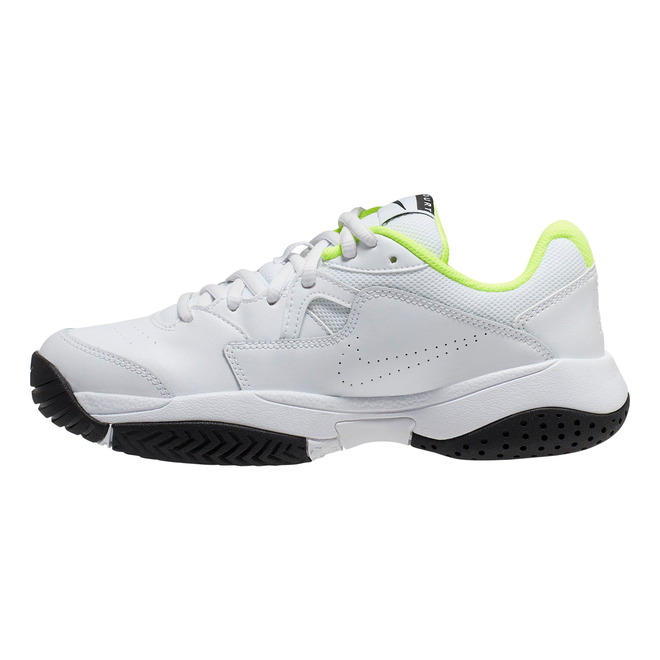 Court Lite 2 Hard Court Shoe Kids White Neon Green