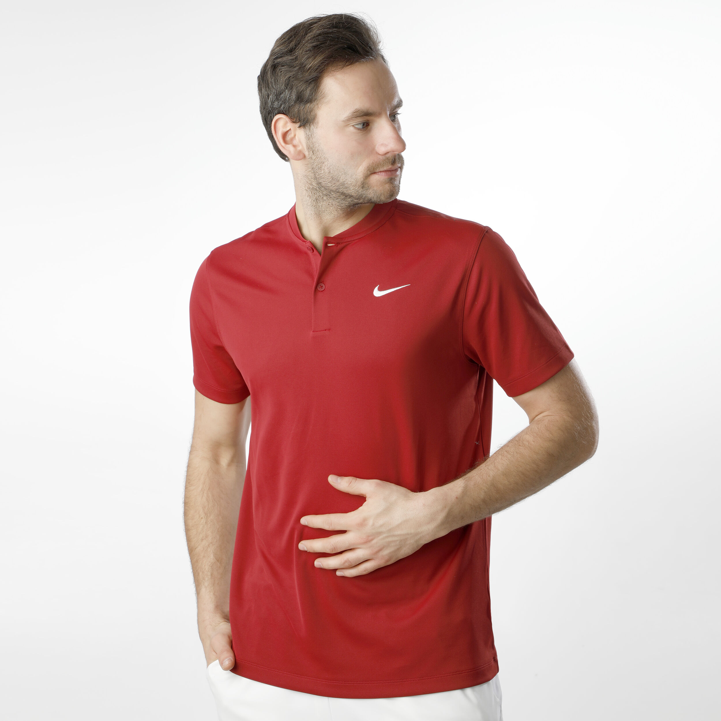 Court Dri Fit Blade Solid Polo Men Red