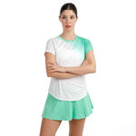 BIDI BADU Tennis apparel BIDI BADU Crew Fade 2.0 T-Shirt Women-green, white