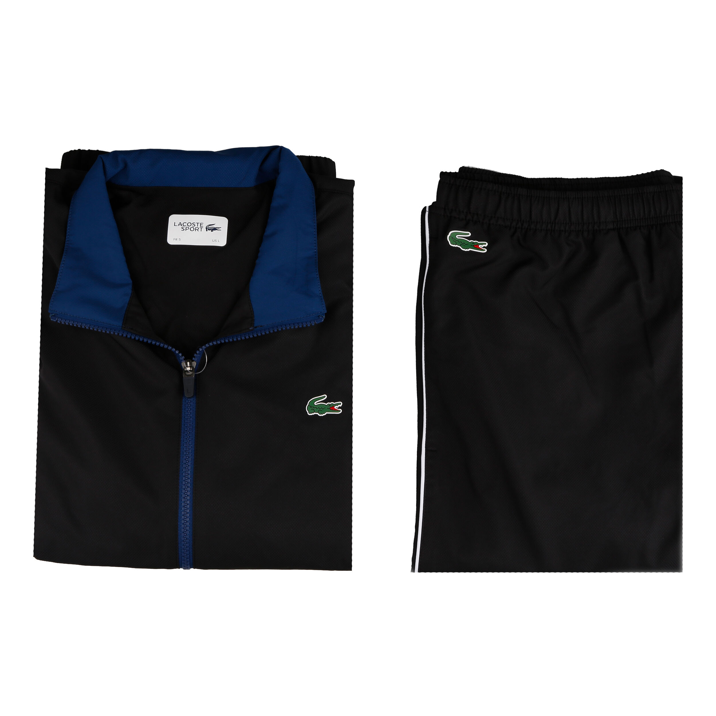 lacoste tracksuit black