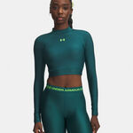 Under Armour Long sleeve Under Armour HeatGear Crop Mock Long sleeve Women-green, green