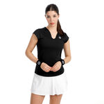 BIDI BADU Tennis apparel BIDI BADU Crew 2.0 V-Neck T-Shirt Women-black