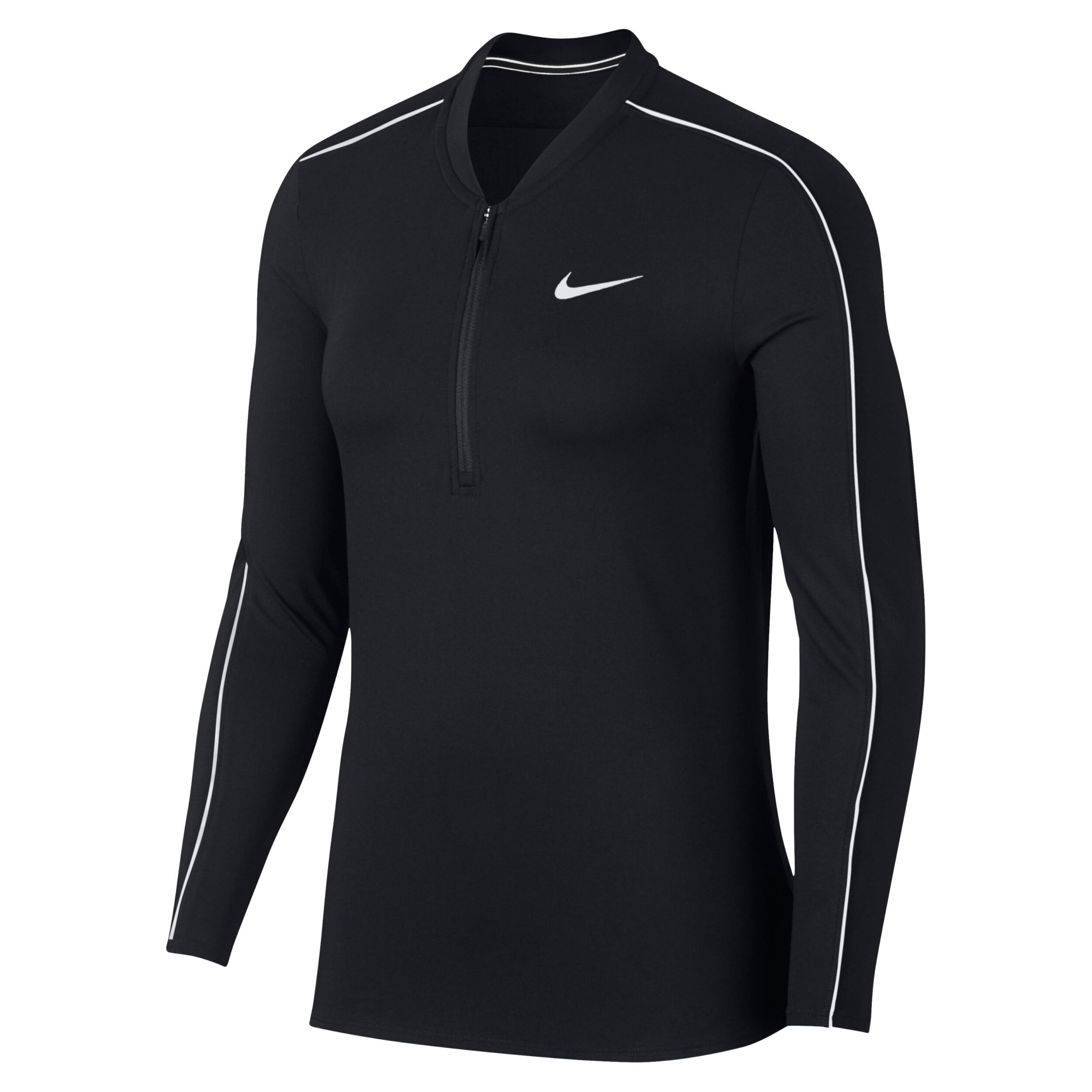 Buy Nike Court Dry Half Zip Long Sleeve Women Black White online Tennis Point UK
