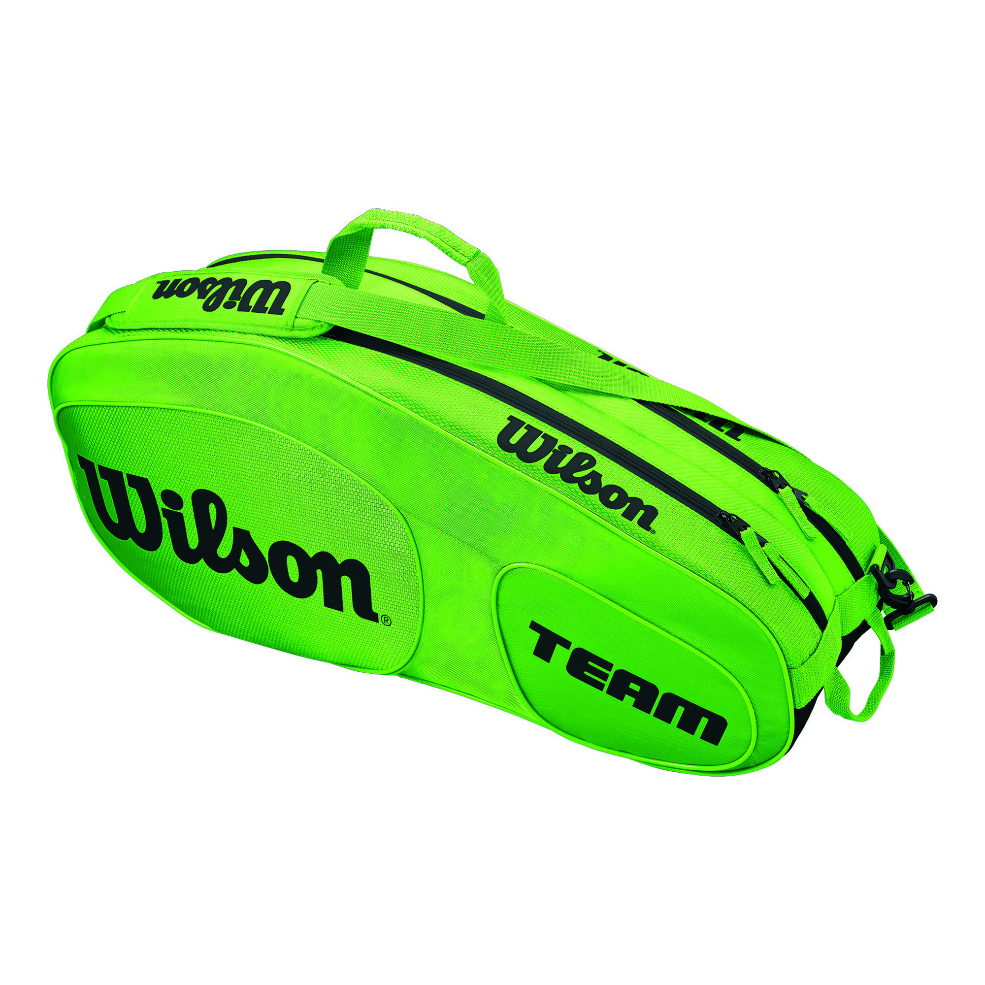 buy Wilson Team III Racket Bag 6 Pack Green, Black online TennisPoint