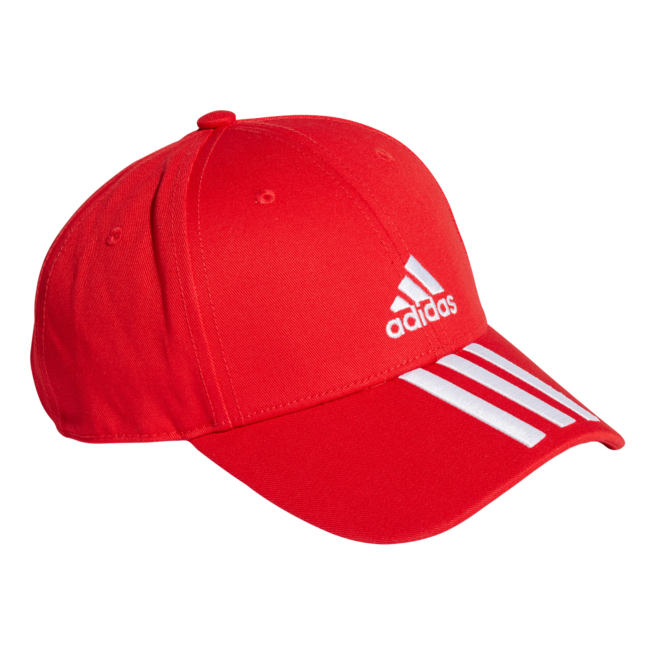 3 Stripes Baseball Cap Red White