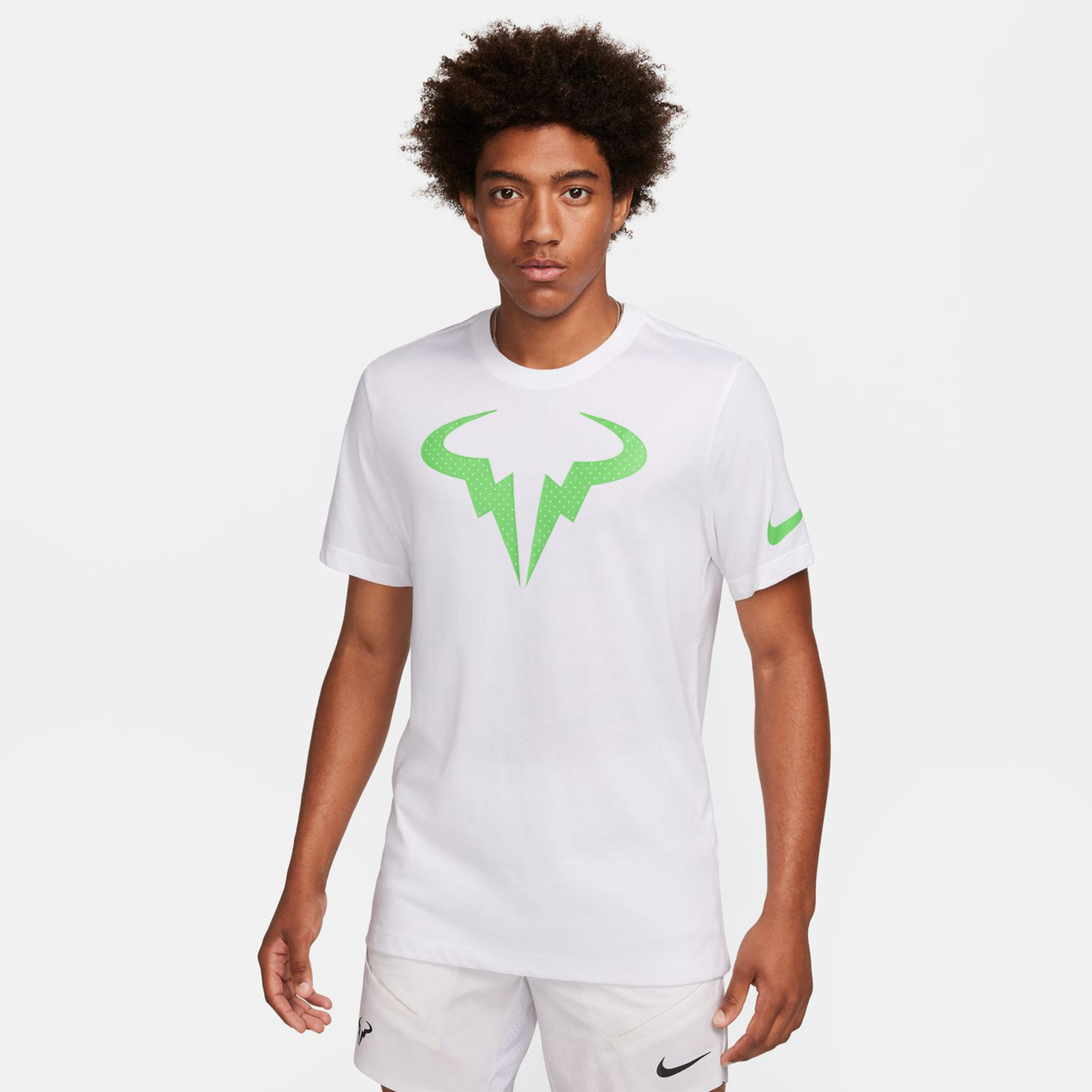 Nike Dri-Fit Court Rafael Nadal T-Shirt Men White, Neon Green