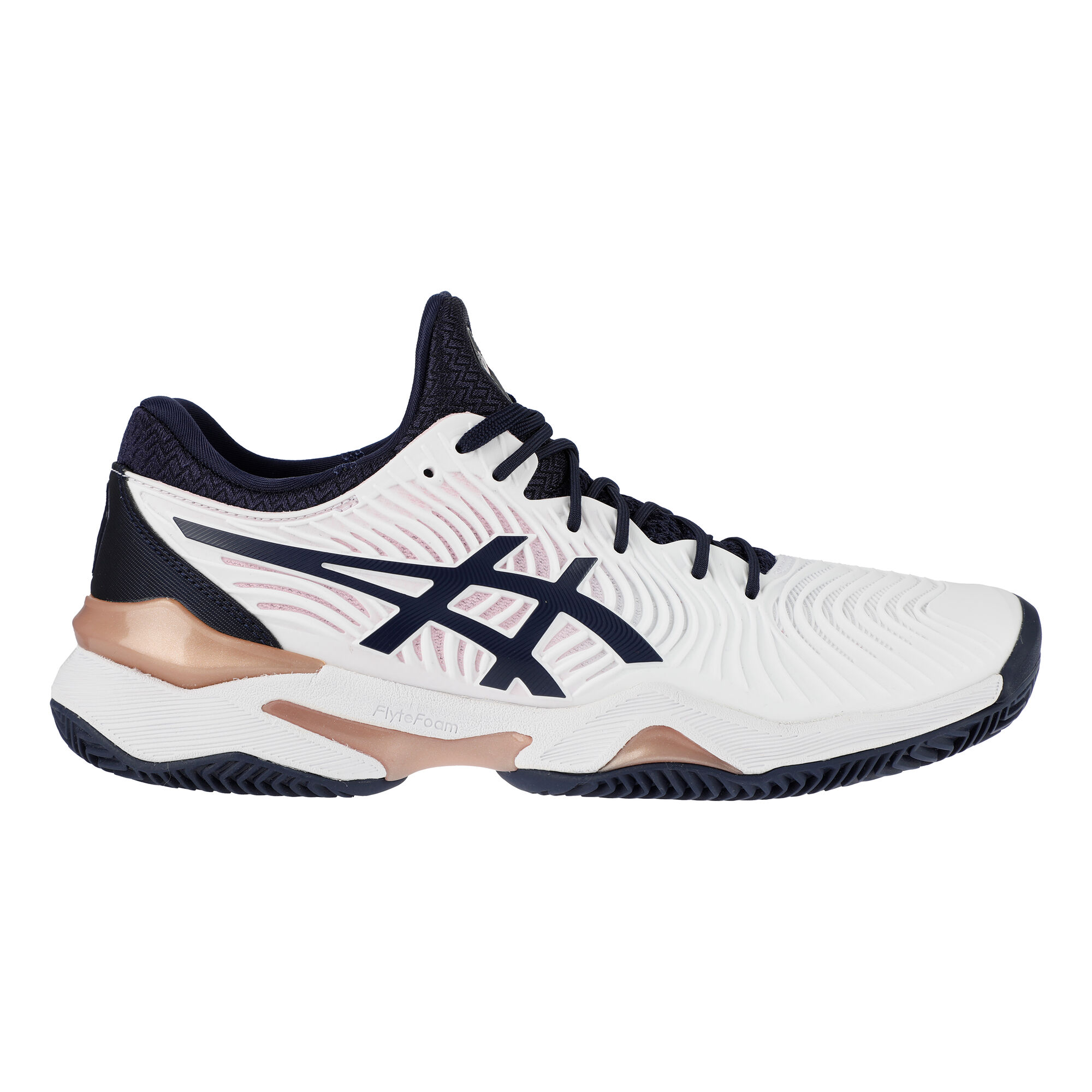 Buy ASICS Court FF 2 Clay Court Shoe Women White Dark Blue online