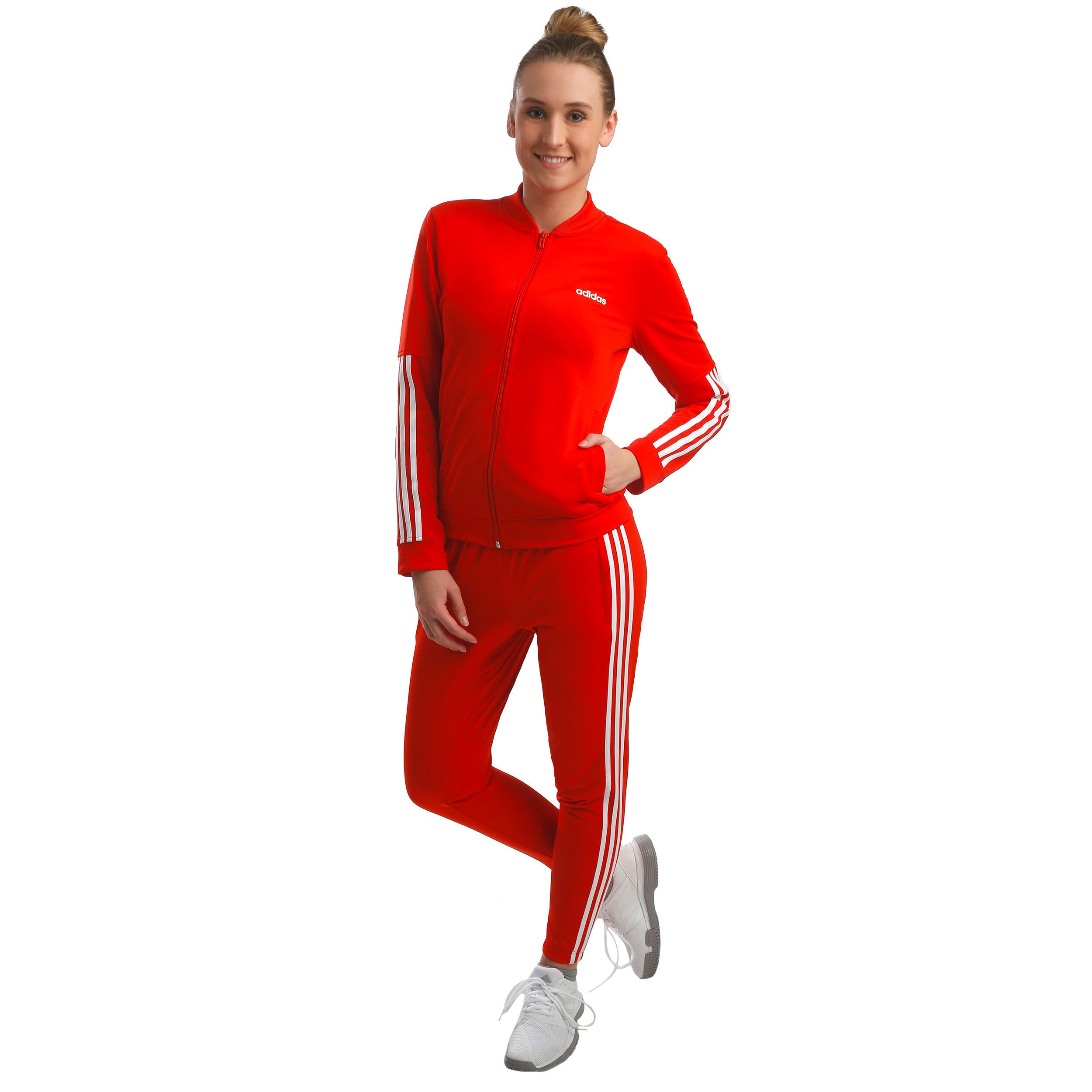 Ladies red adidas cheap tracksuit