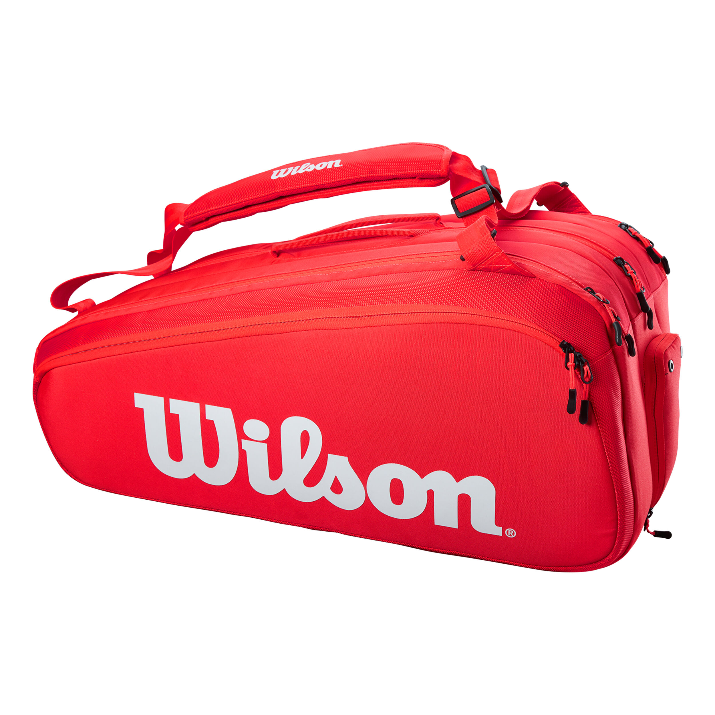 Buy Wilson Super Tour Racket Bag 15 Pack Red White online Tennis Point UK