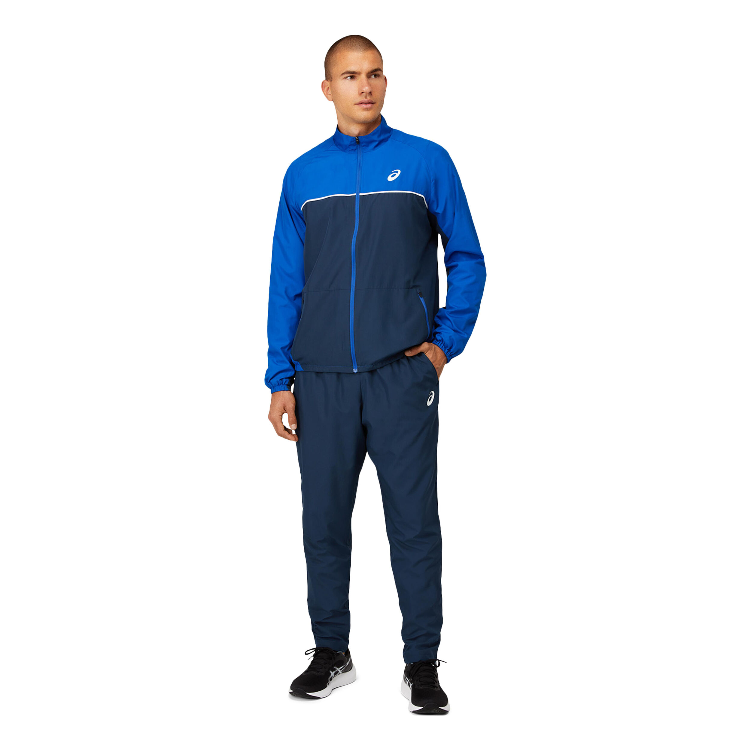 Asics tracksuit blue sales