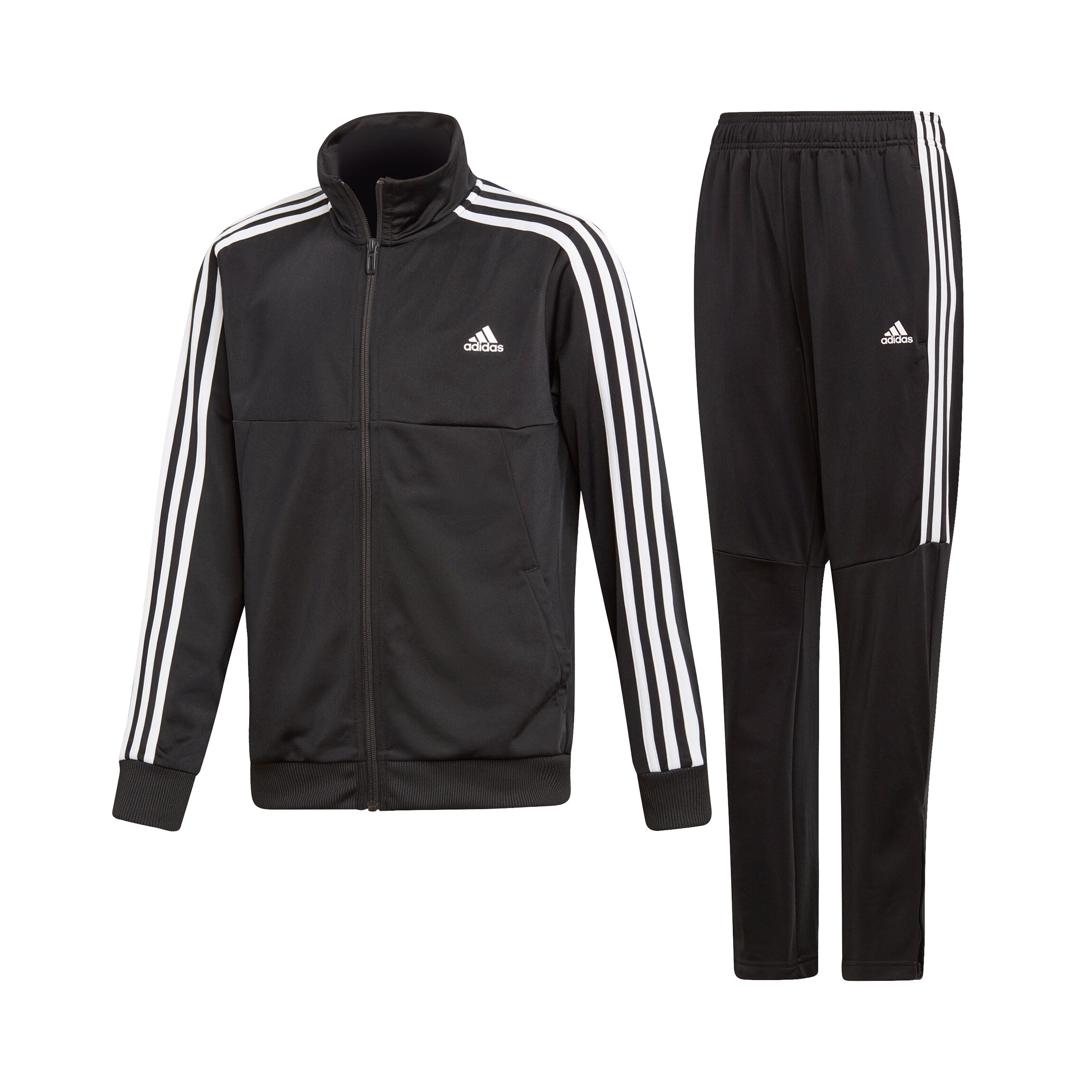 Tiro Tracksuit Boys Black White