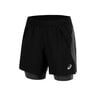 Road 2in1 5in Running Shorts Men-Black,Dark Grey