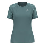 Odlo Clothing Odlo Essential Print Crew Neck Running shirt Women - blue grey, 